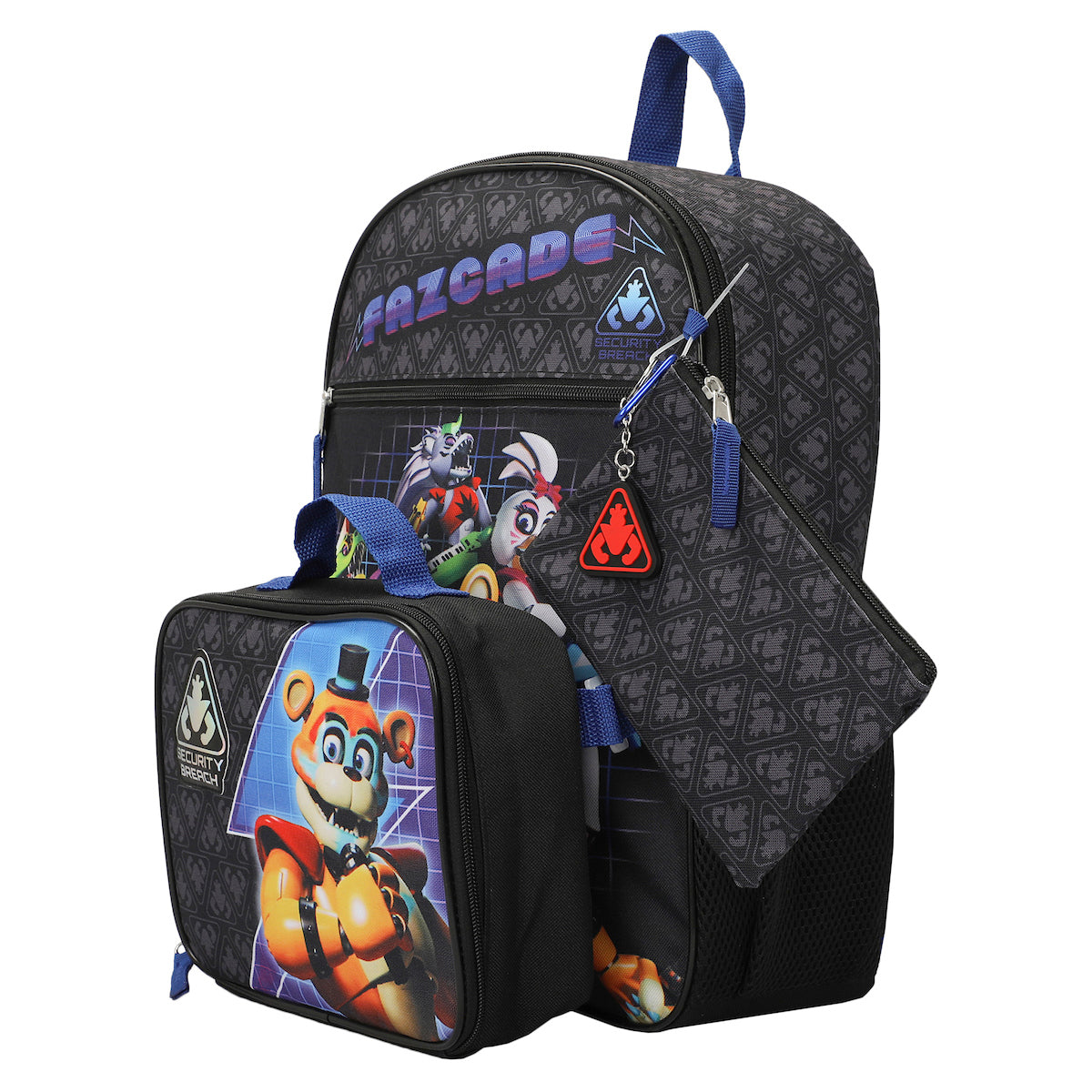 Five Nights At Freddy's Security Breach Fazcade Youth 5-Piece Backpack Set