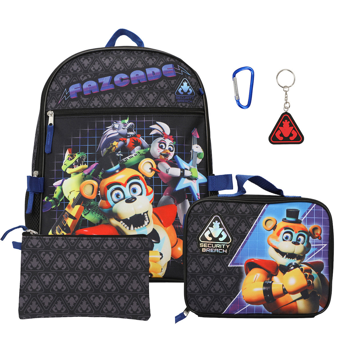 Five Nights At Freddy's Security Breach Fazcade Youth 5-Piece Backpack Set