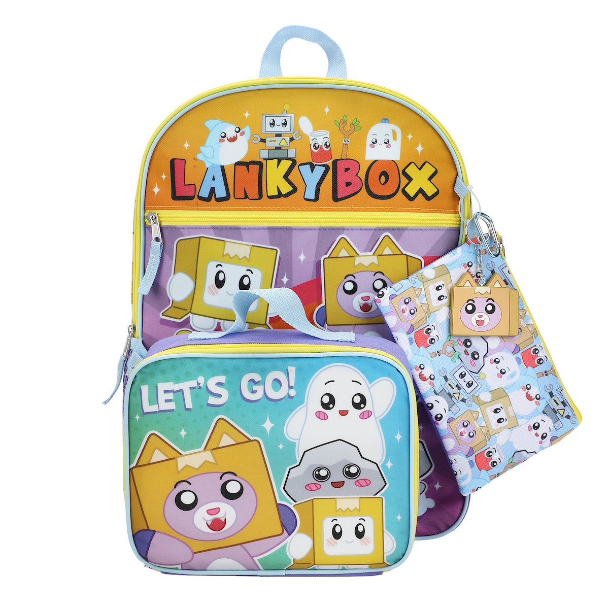 LankyBox 5-Piece 16" Backpack & Lunchbox Set