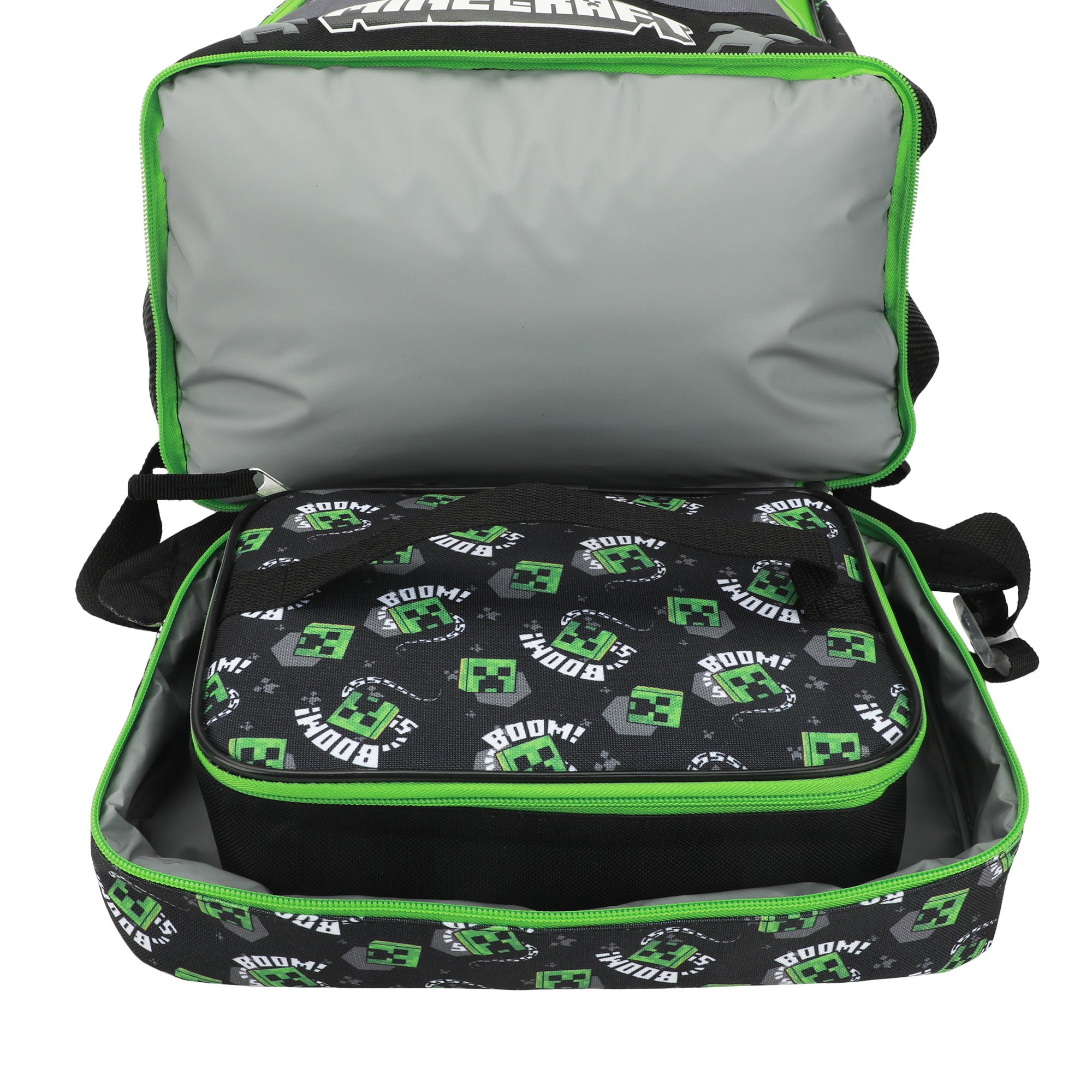 Minecraft Creepers 5-Piece 16" Backpack Set For School & Travel