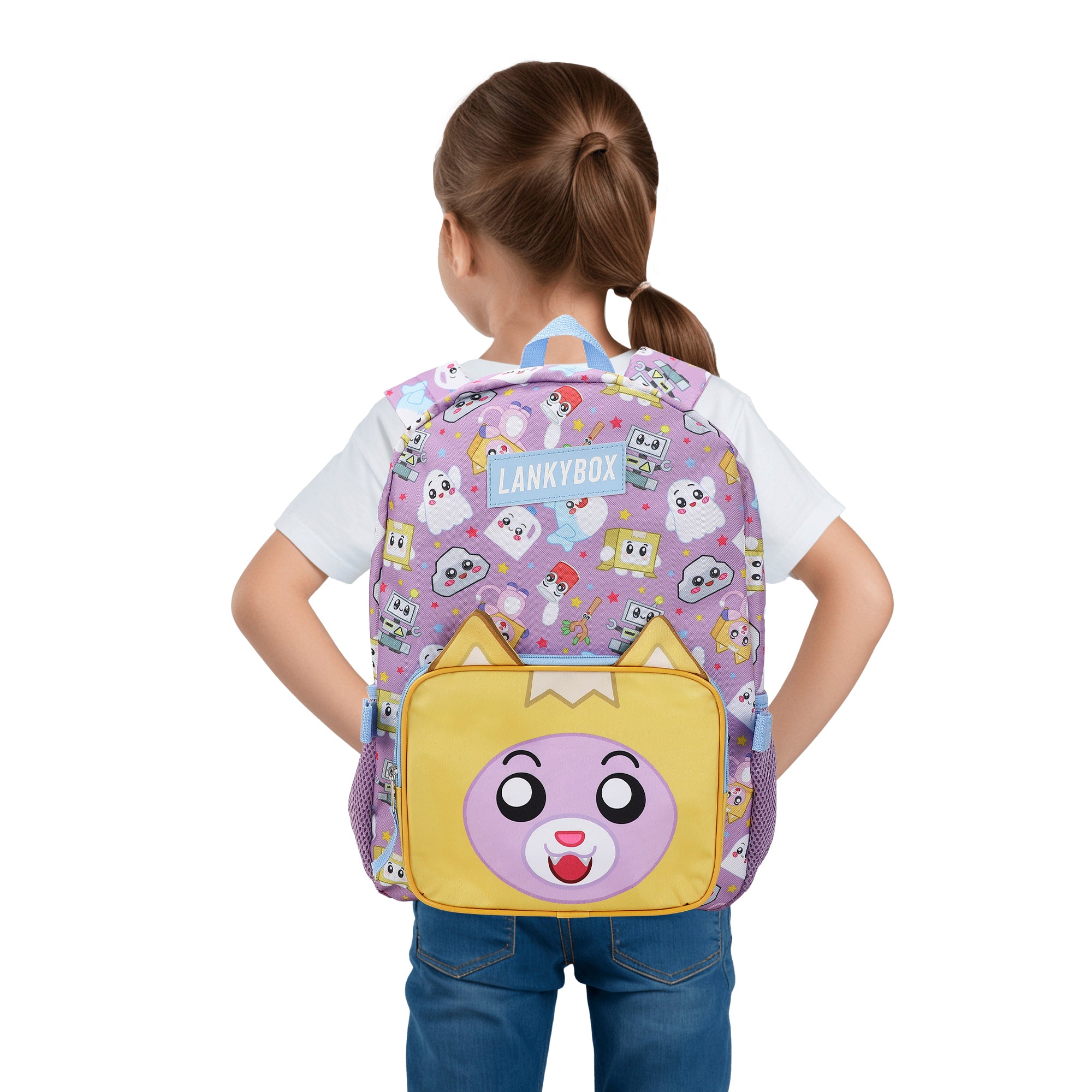 Lanky Box 2-Piece 16” Backpack & Lunch Box Set For School And Travel