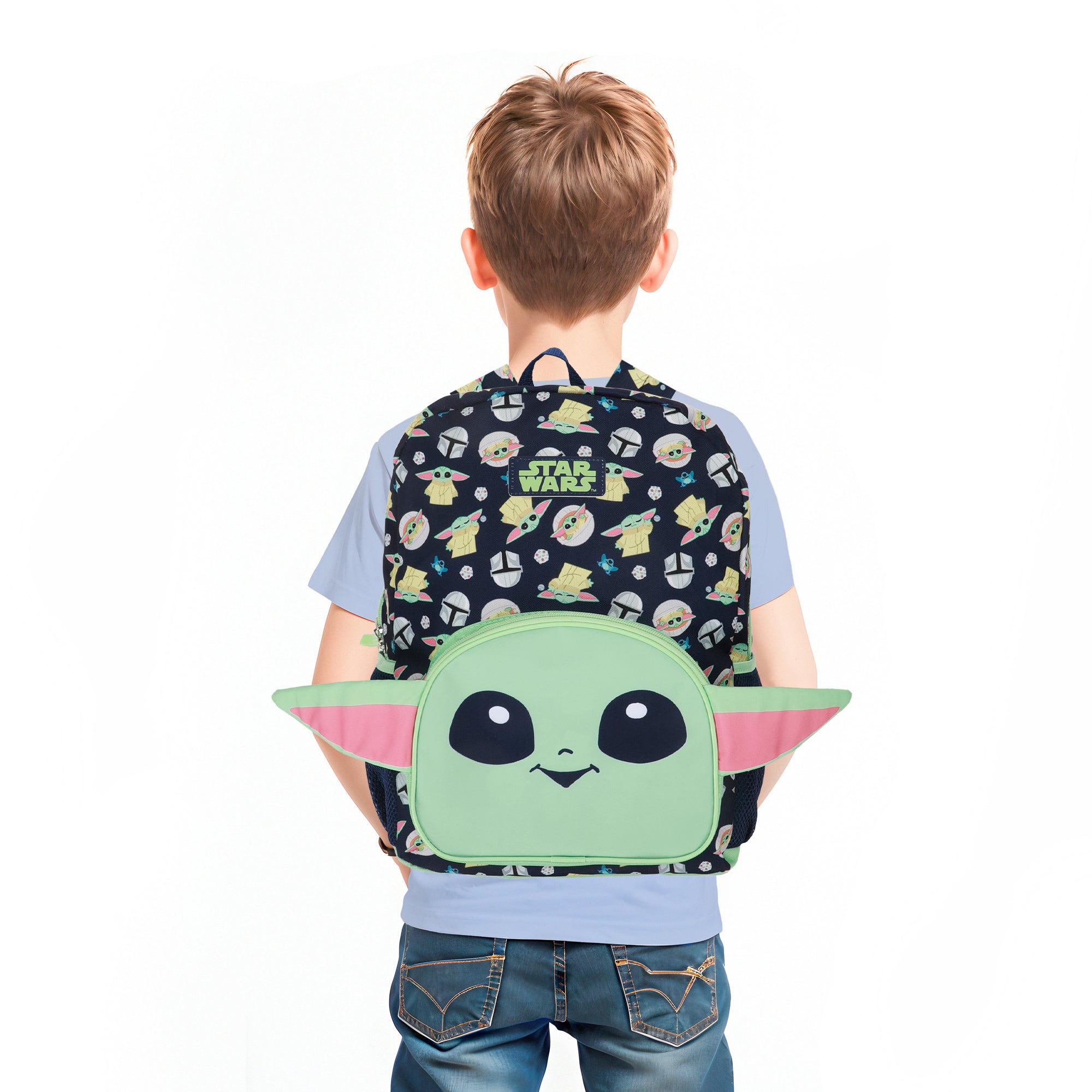 The Mandalorian Grogu 16" Novelty Backpack & Lunch Box Set For School And Travel