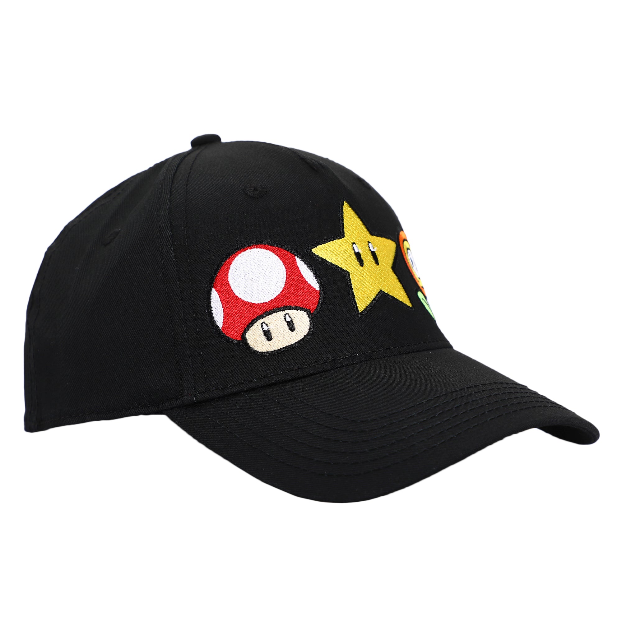 Super Mario Brothers Power-Ups Black Traditional Adjustable Hat