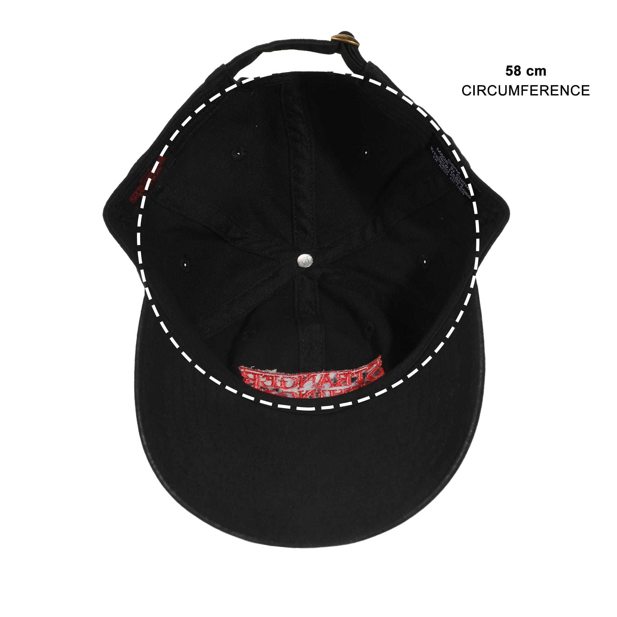 Stranger Things Logo Black Unstructured Baseball Cap