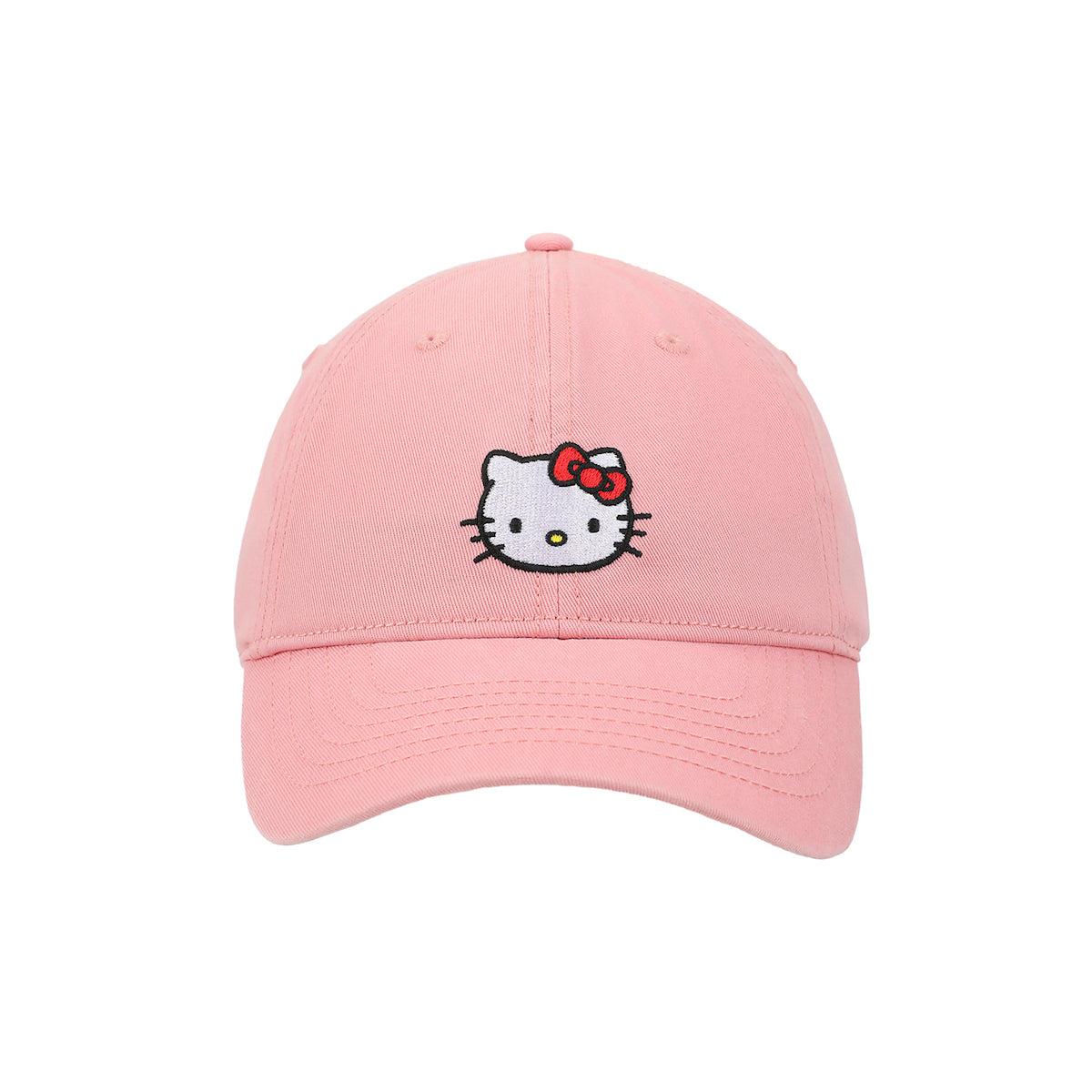 Hello Kitty Embroidered Character Pink Unstructured Baseball Cap