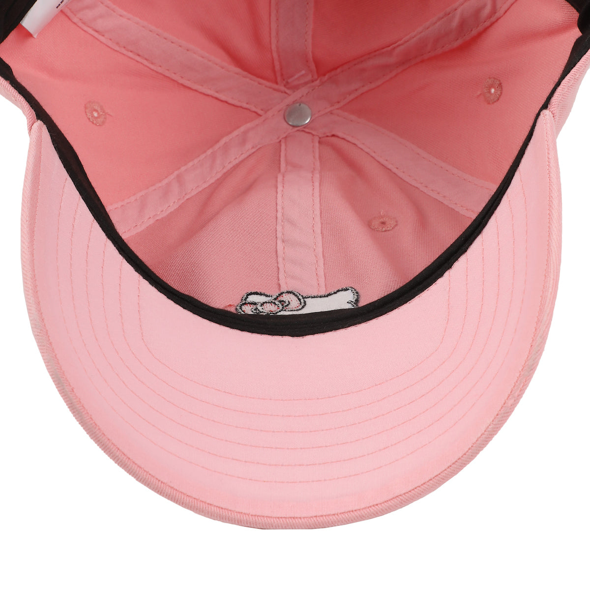 Hello Kitty Embroidered Character Pink Unstructured Baseball Cap