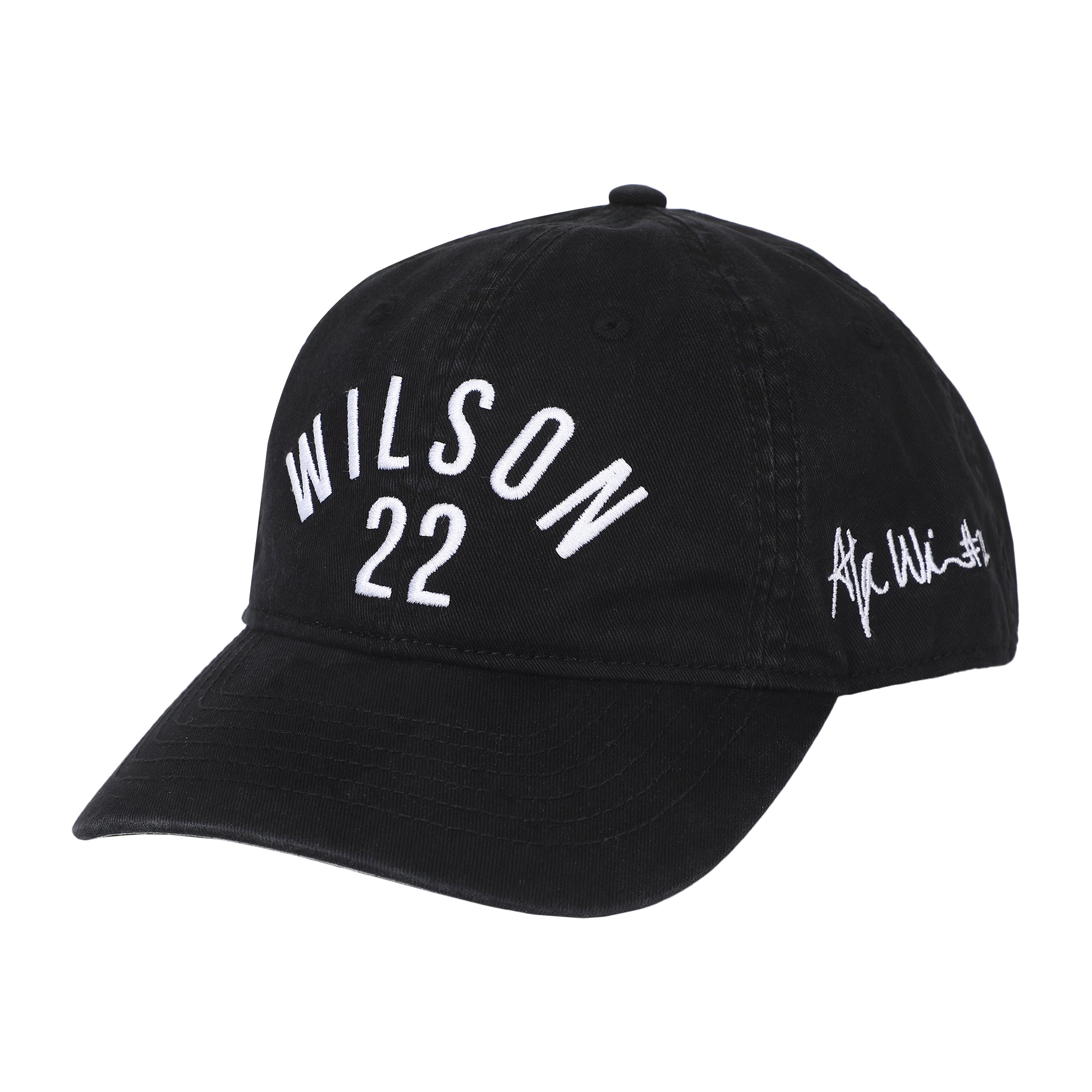 WNBPA A'ja Wilson Rainbow Text Embroidery Navy Baseball Cap