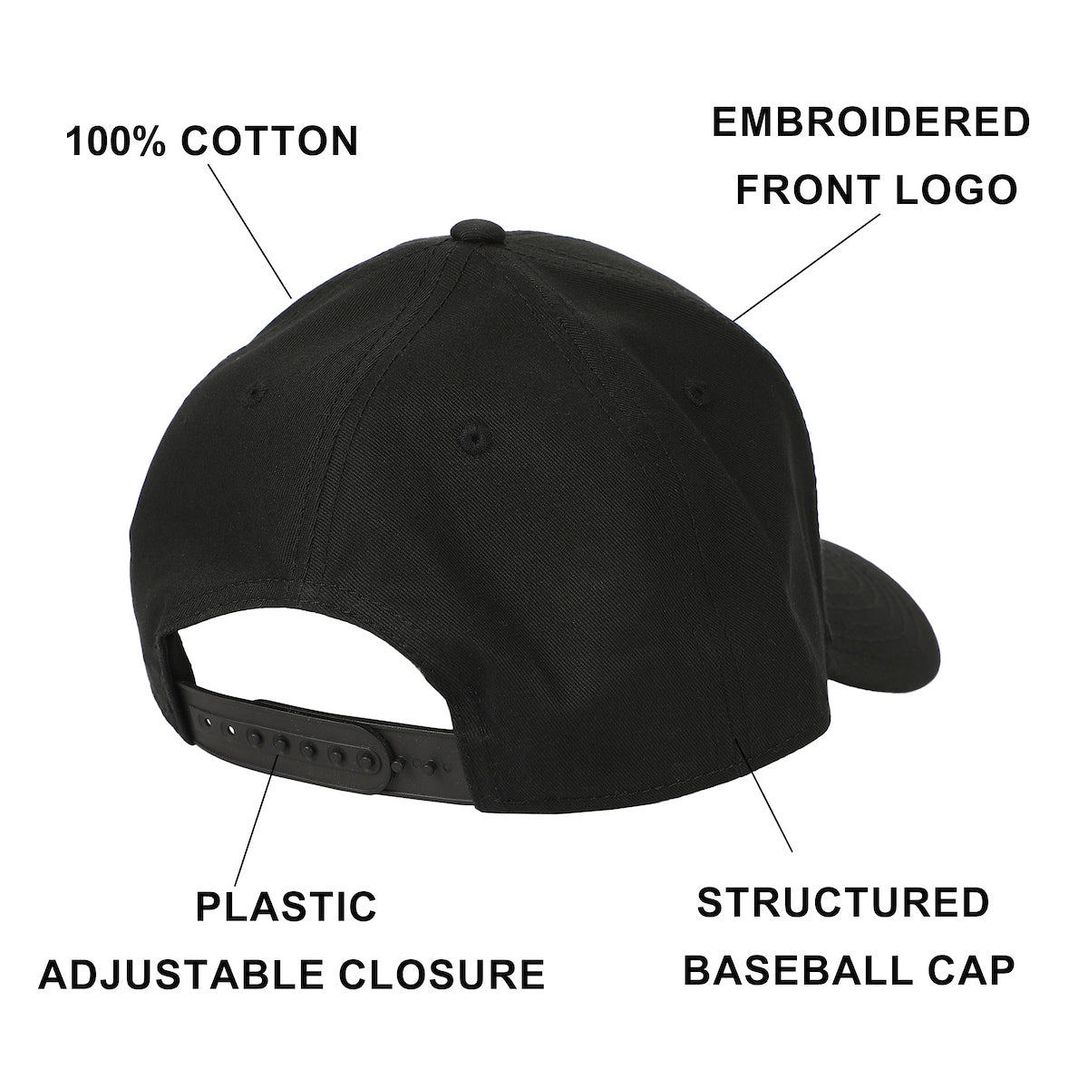 Dungeons & Dragons Embroidered Logo Black Traditional Adjustable Hat