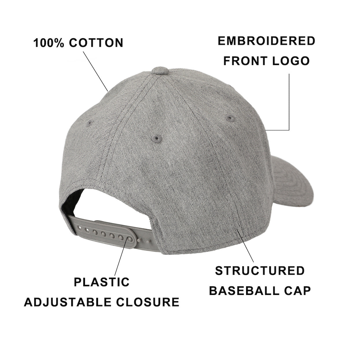 Dungeons & Dragons Embroidered Logo Gray Traditional Adjustable Hat