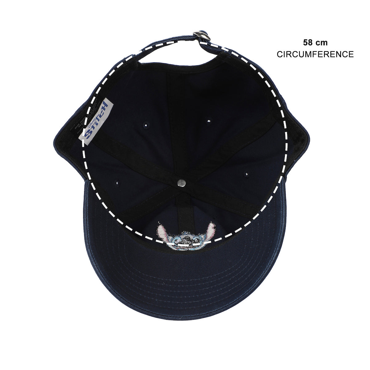 Disney Stitch Embroidered Character Art Blue Unstructured Baseball Cap