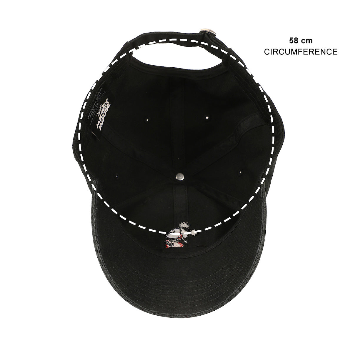 Disney Mickey Mouse Character Art Black Unstructured Baseball Cap