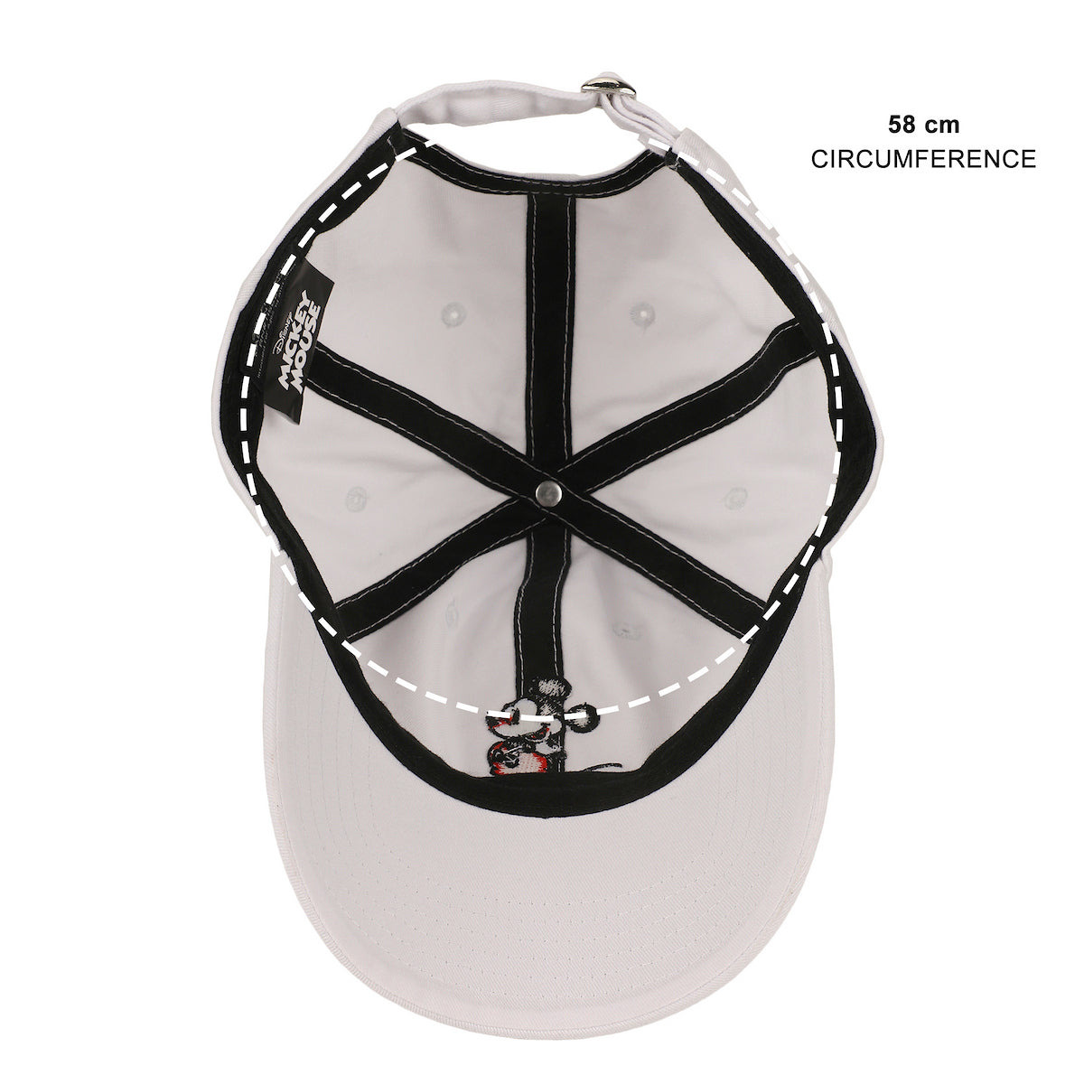 Disney Mickey Mouse Character Art White Unstructured Baseball Cap