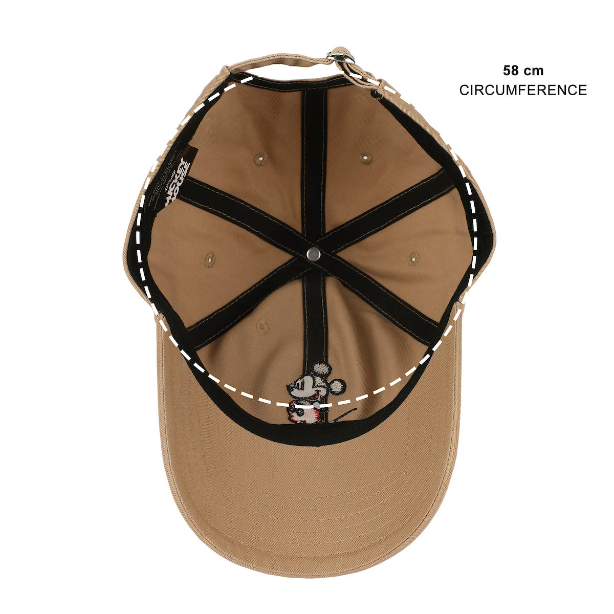 Disney Mickey Mouse Character Art Brown Unstructured Baseball Cap
