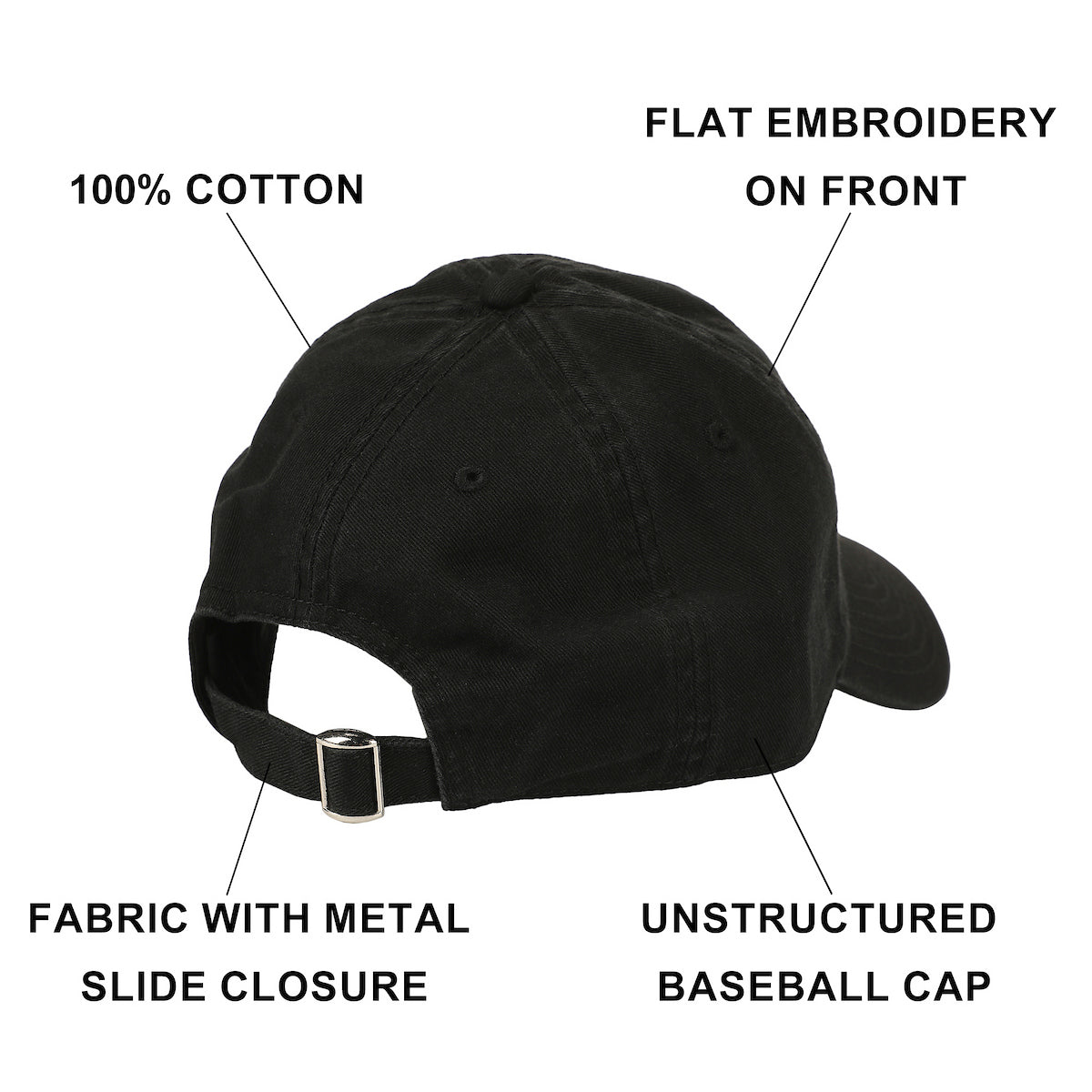 Disney Mickey Mouse Black & White Character Art Black Unstructured Baseball Cap