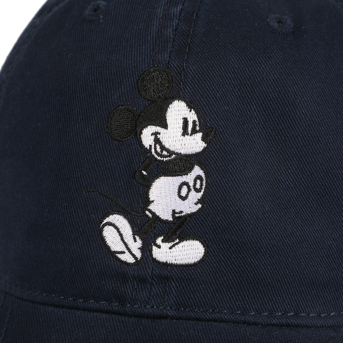 Disney Mickey Mouse Black & White Character Art Blue Unstructured Baseball Cap
