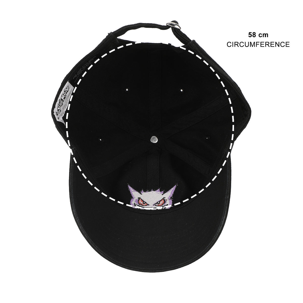 Pokemon Embroidered Gengar Adult Baseball Hat (One Size)