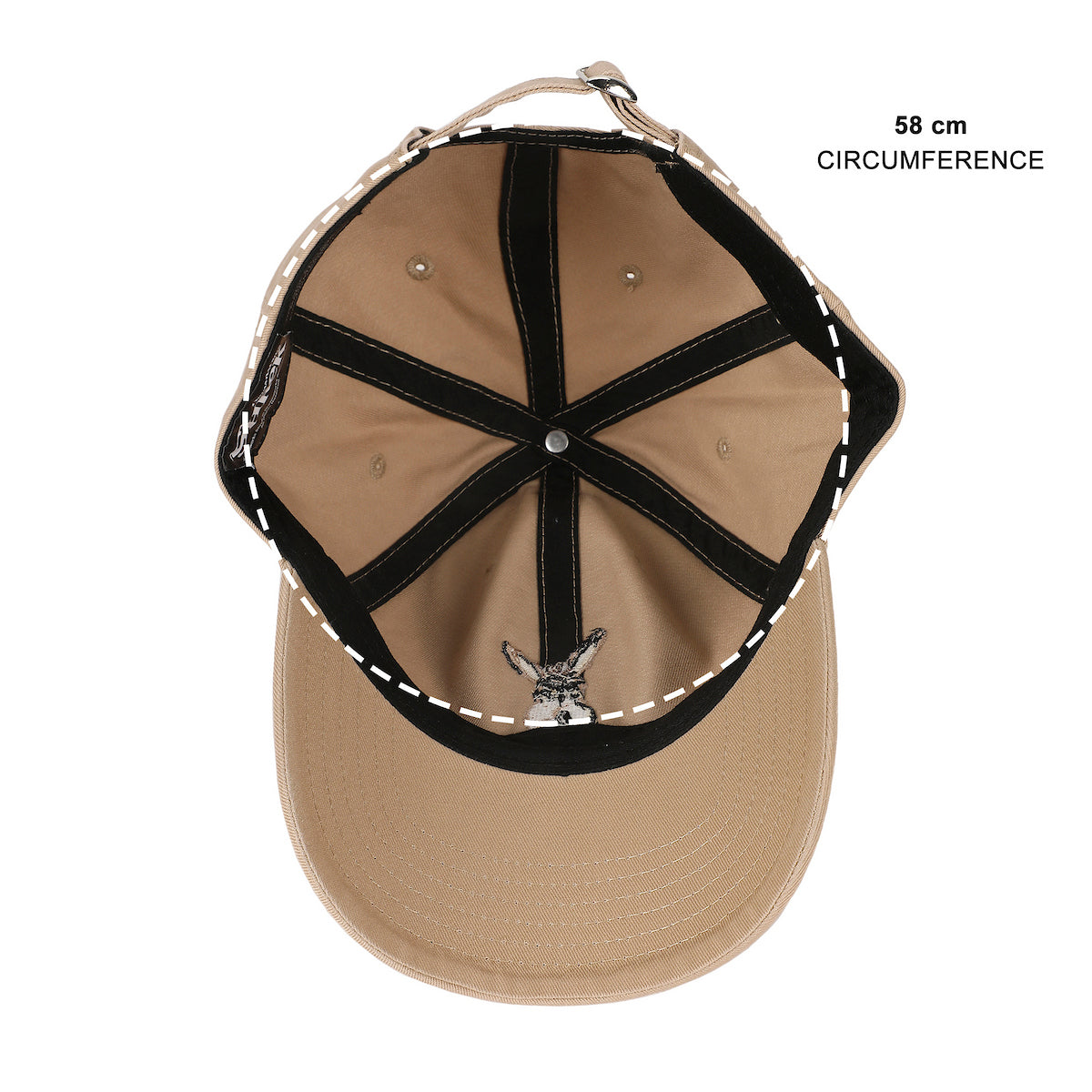 Shrek Embroidered Donkey Face Tan Unstructured Baseball Cap