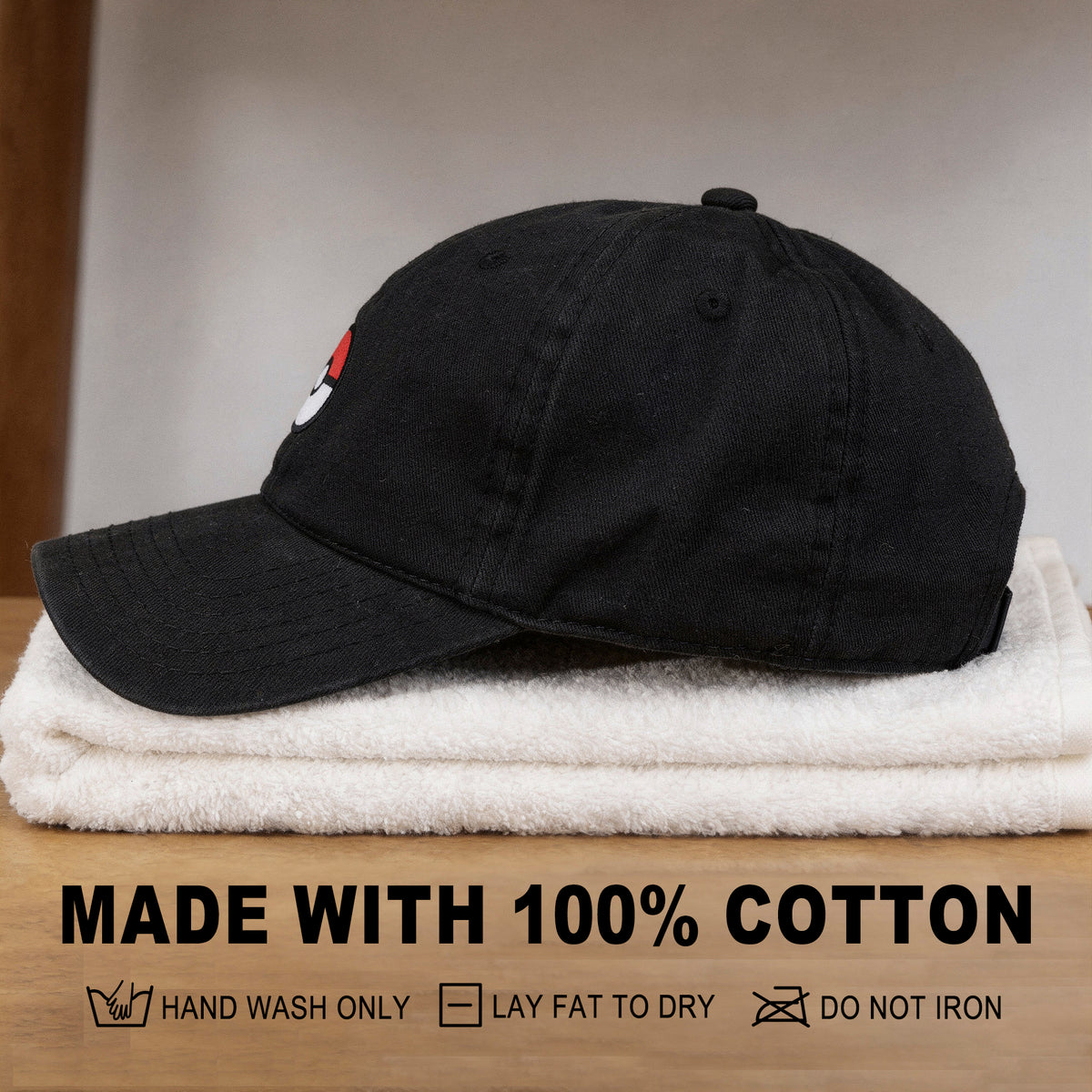 Pokemon Pokeball Black Dad Hat