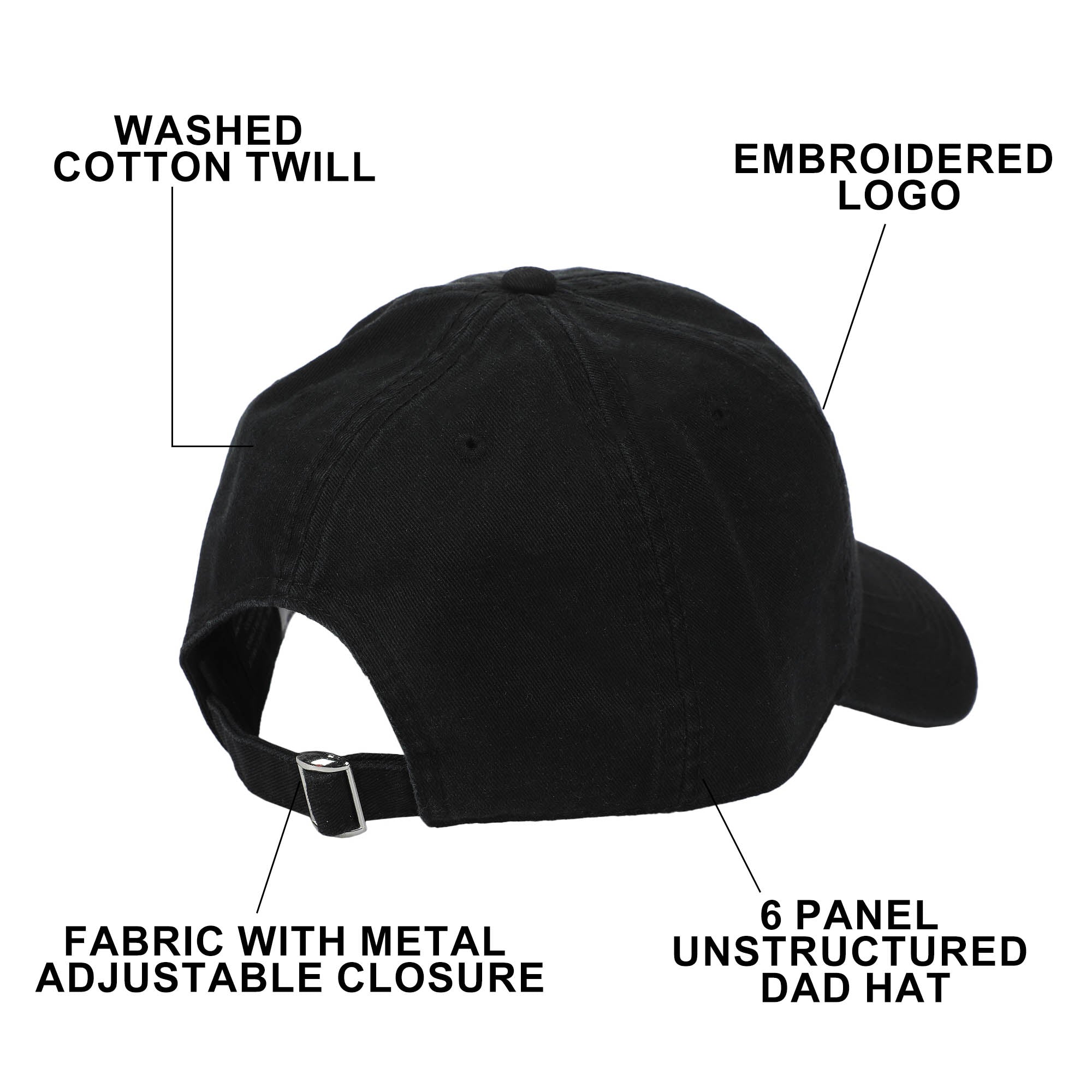 Dr Pepper Classic Logo Black Washed Cotton Twill Dad Cap