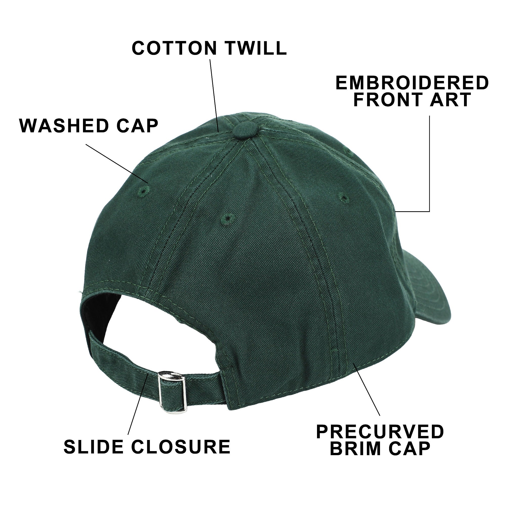 Peter Pan Flying Silhouettes Green Unstructured Baseball Cap