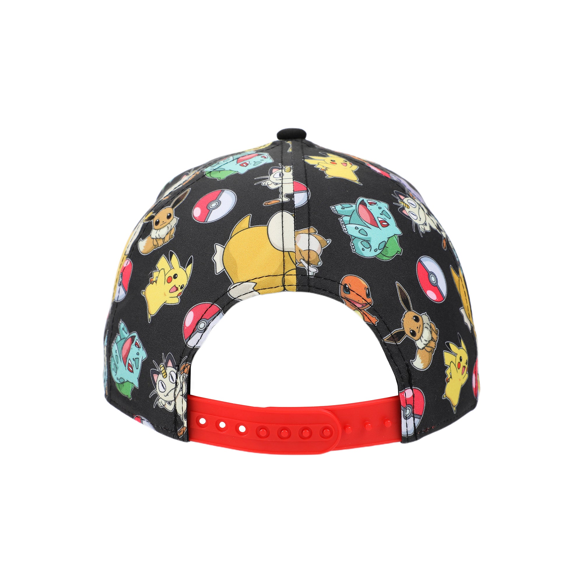 Pokémon Characters All-Over Print Youth Black Traditional Adjustable Hat
