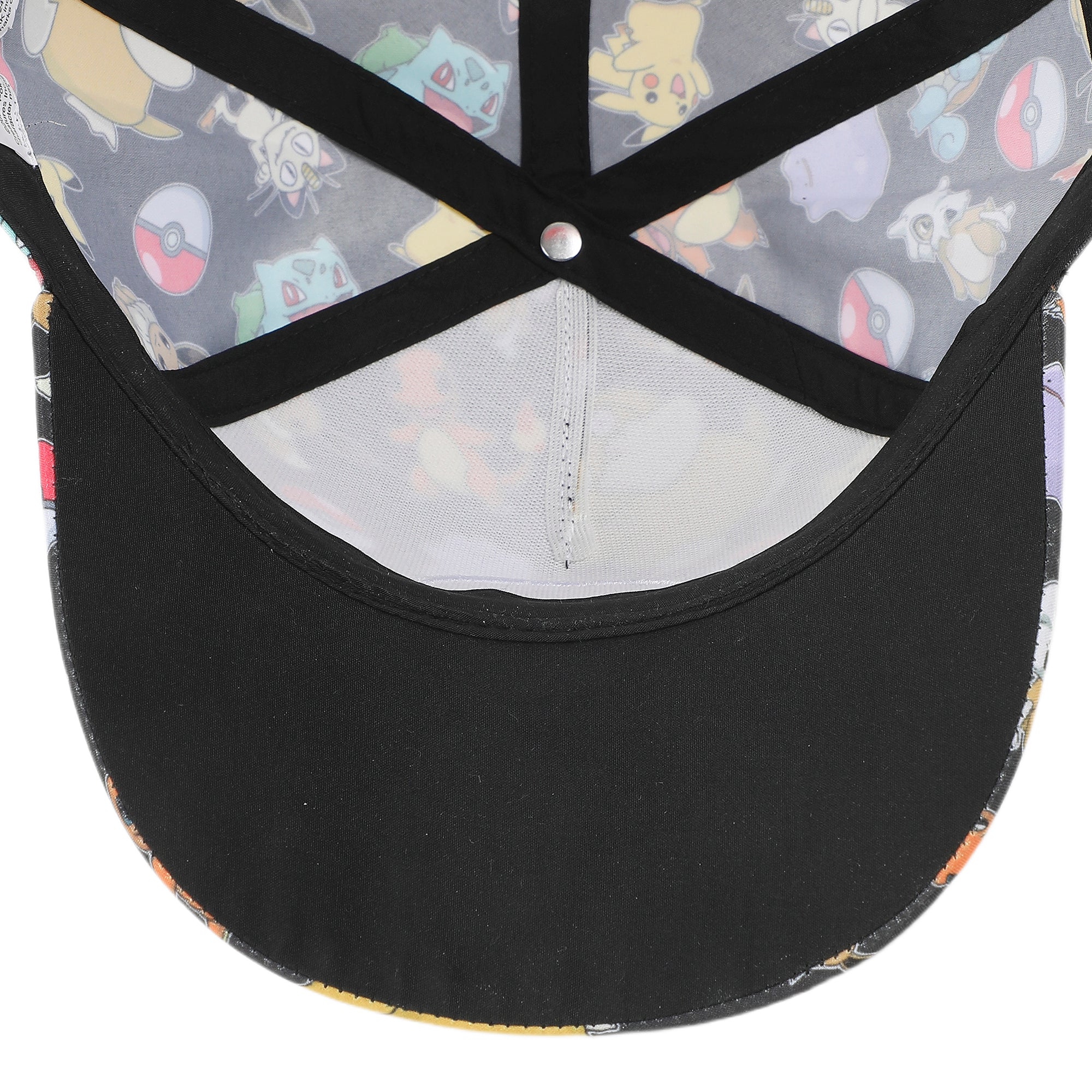 Pokémon Characters All-Over Print Youth Black Traditional Adjustable Hat