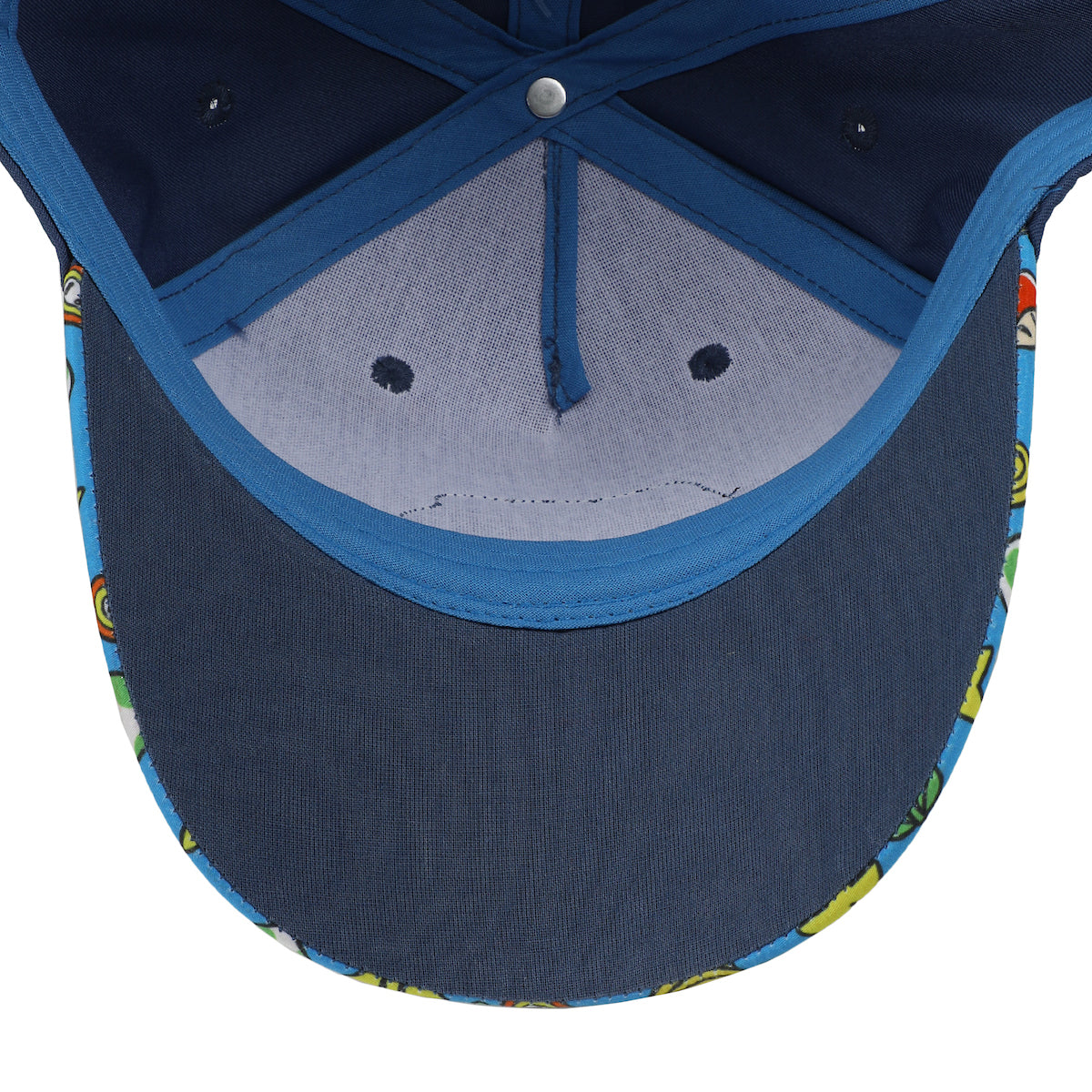 Super Mario Bros Logo & Power-Ups Youth Blue Traditional Adjustable Hat