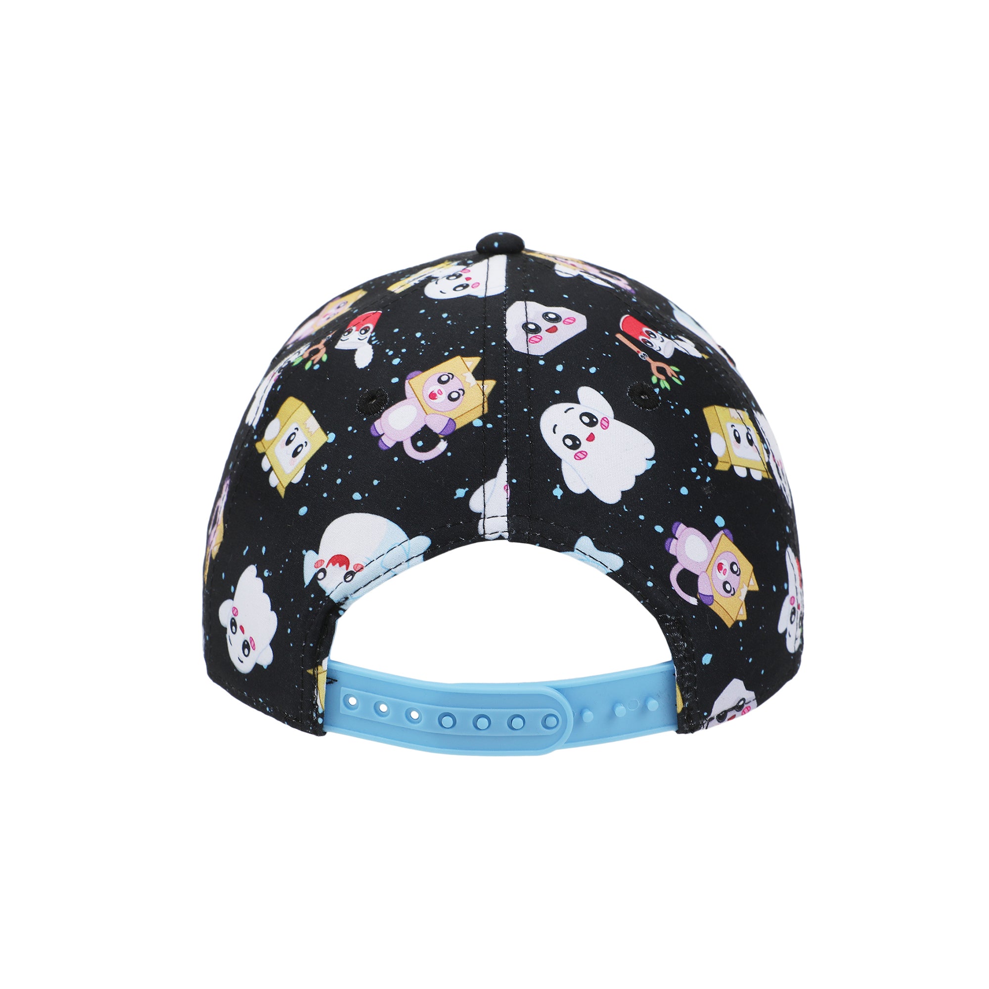 Lanky Box All-Over Character Print Youth Black Traditional Adjustable Hat