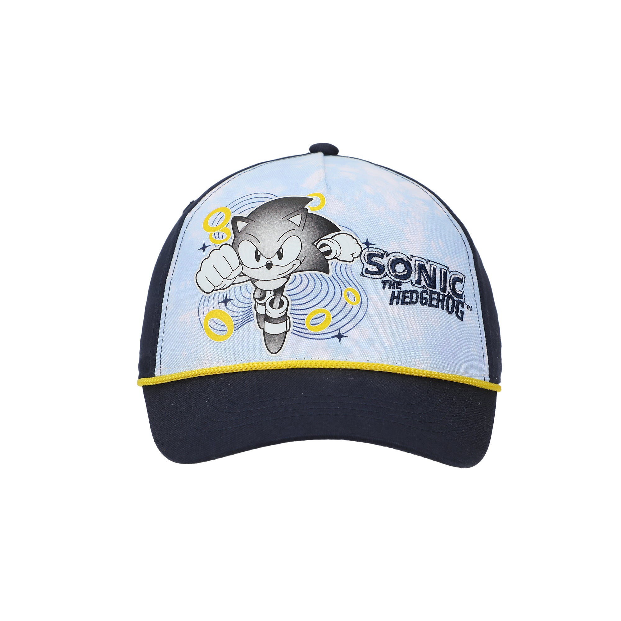 Sonic The Hedgehog Gold Rings Youth Navy Traditional Adjustable Hat