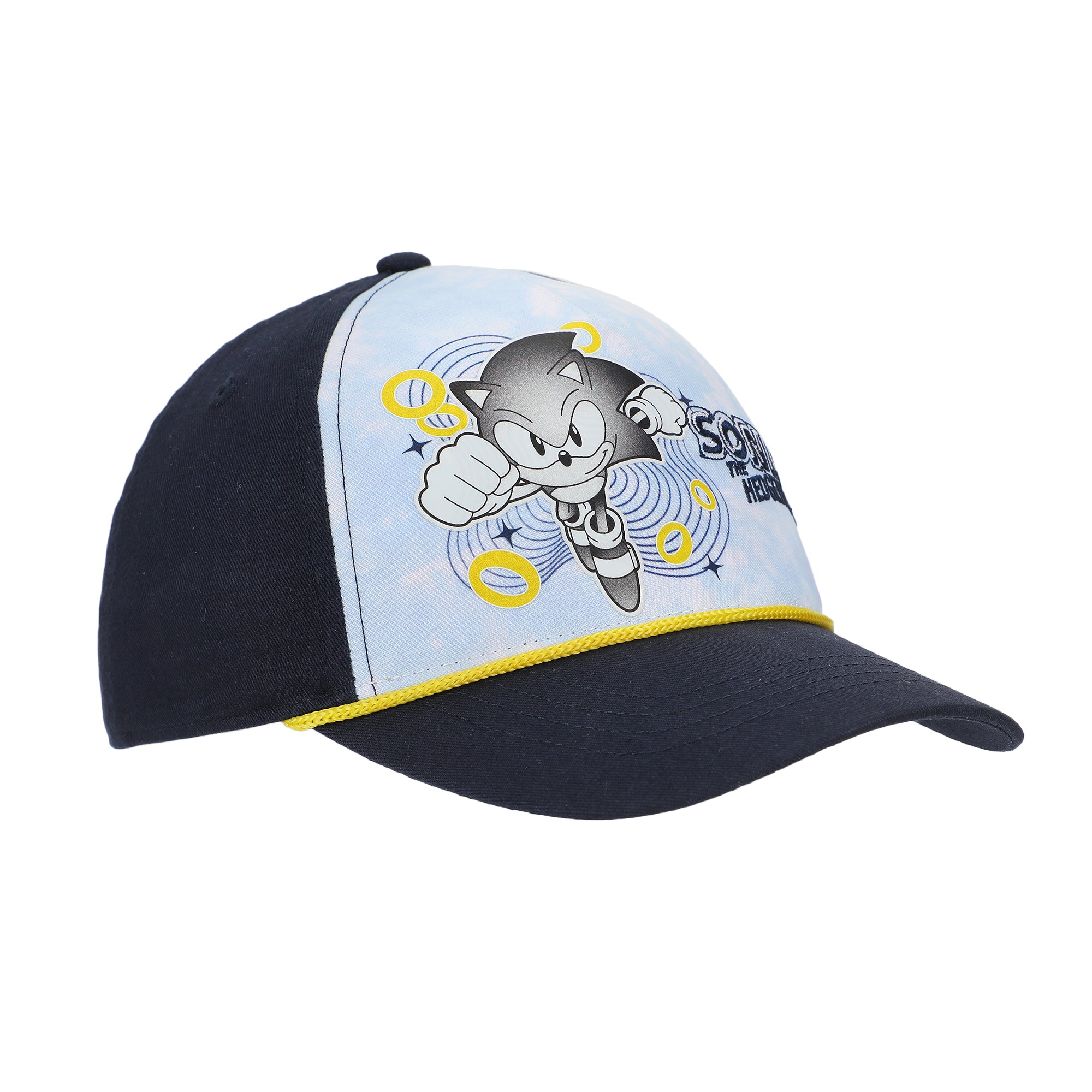 Sonic The Hedgehog Gold Rings Youth Navy Traditional Adjustable Hat