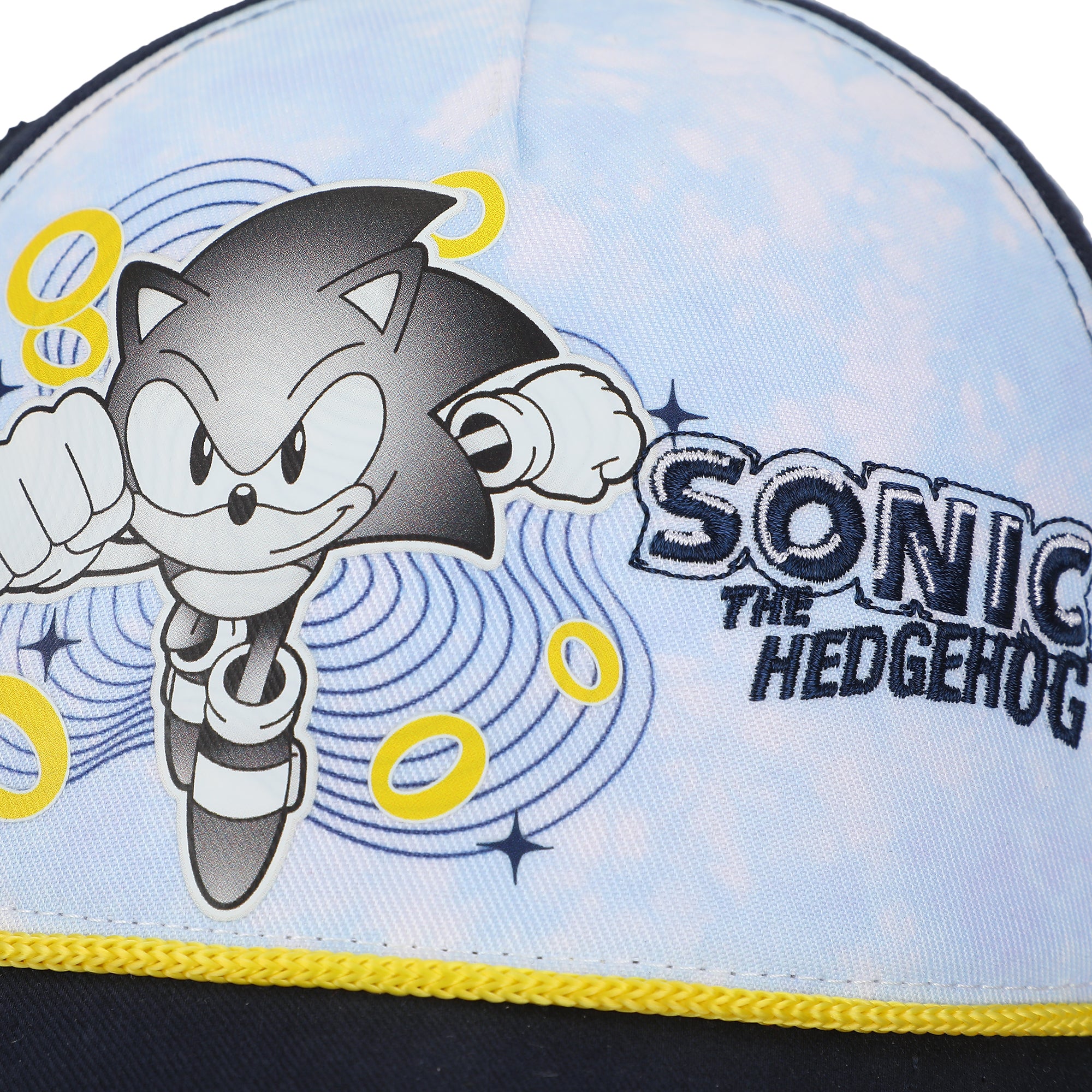 Sonic The Hedgehog Gold Rings Youth Navy Traditional Adjustable Hat