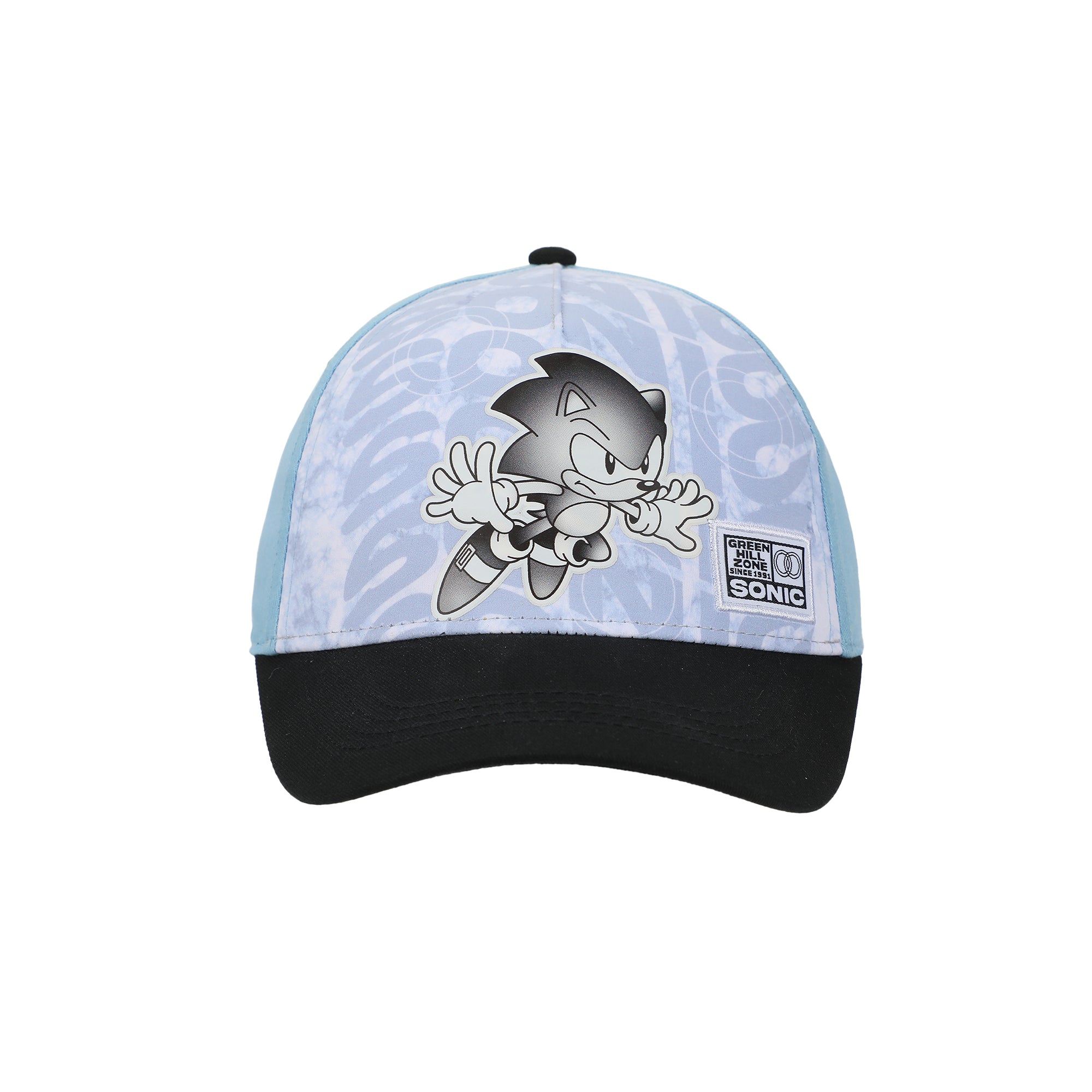 Sonic the Hedgehog Woven Character Patch Youth Blue & Black Traditional Adjustable Hat