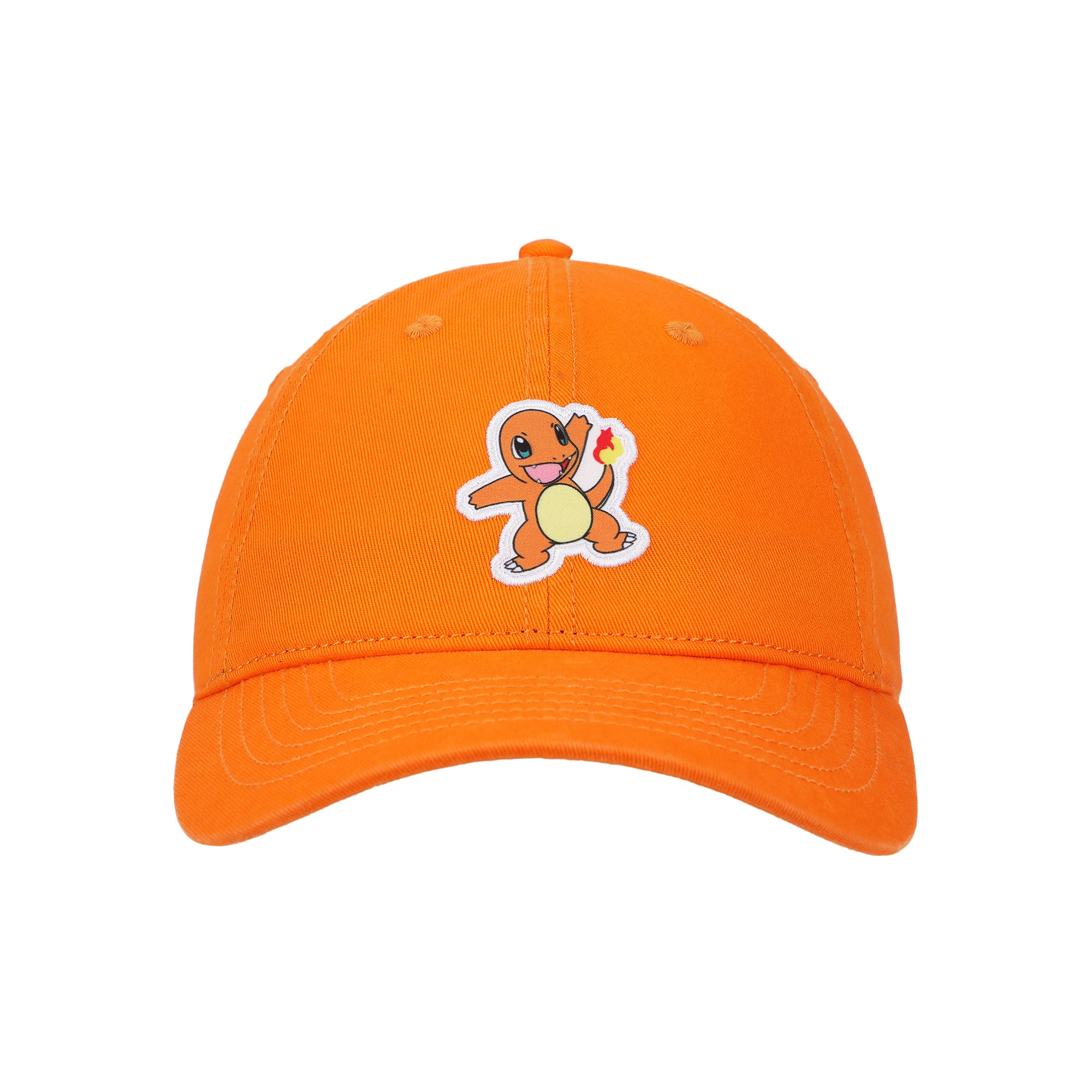 Pokémon Charmander Printed Patch Orange Unstructured Baseball Cap