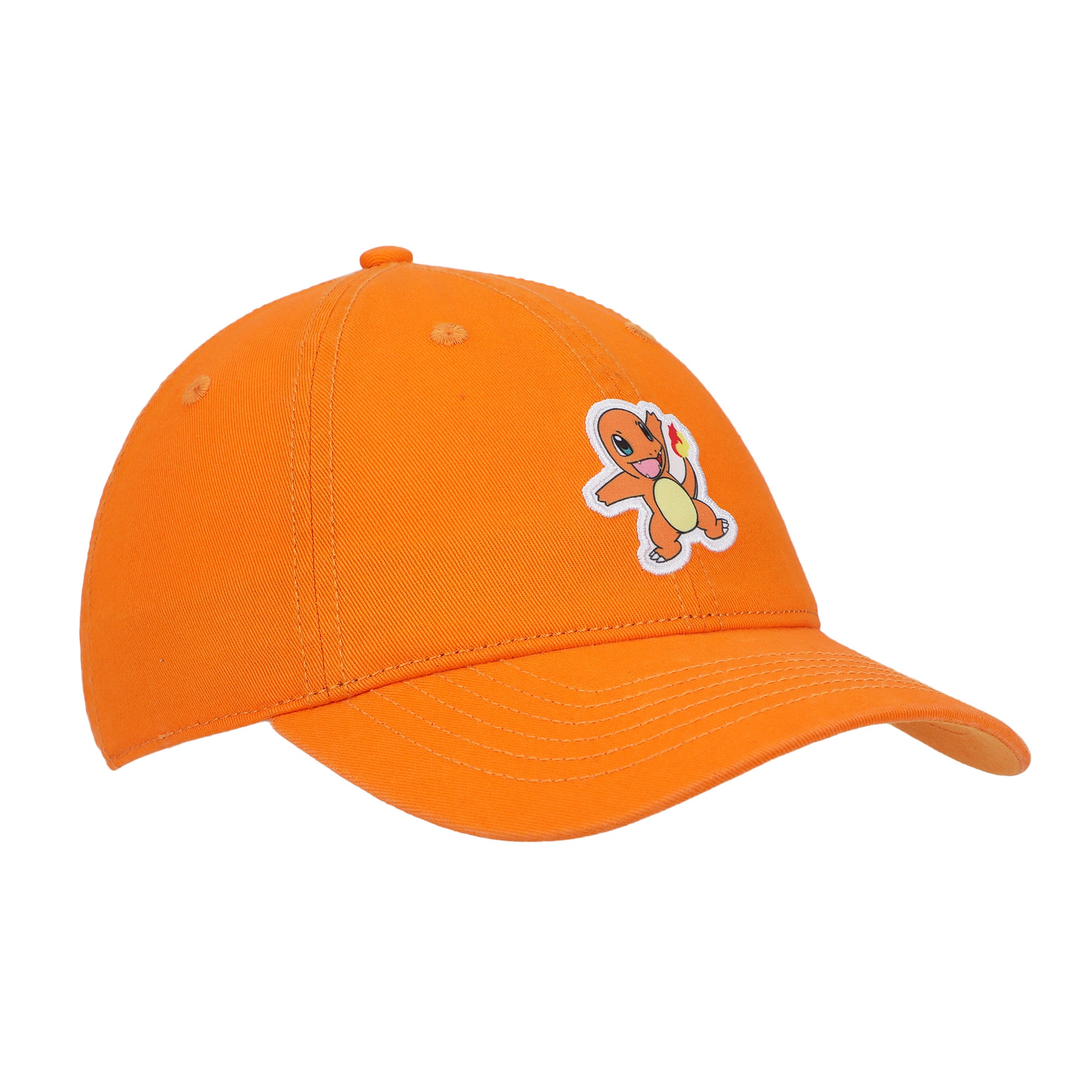 Pokémon Charmander Printed Patch Orange Unstructured Baseball Cap