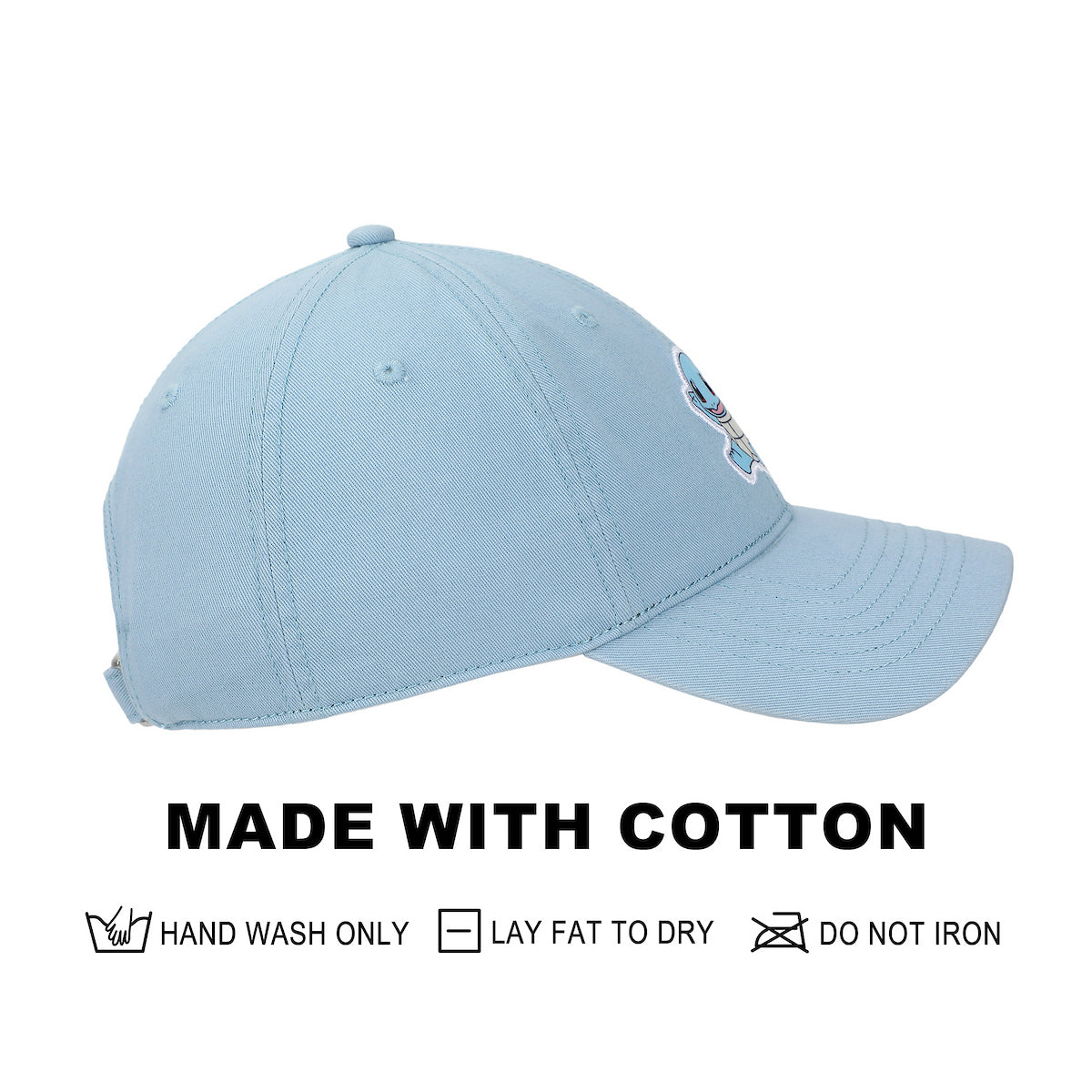 Pokémon Squirtle Printed Patch Blue Unstructured Baseball Cap