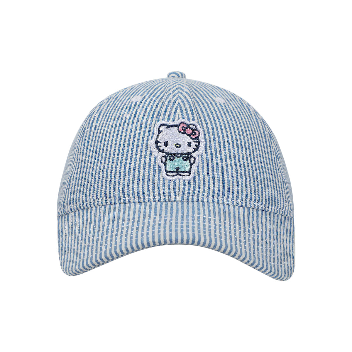 Hello Kitty Embroidered Character Women's Denim Unstructured Baseball Cap