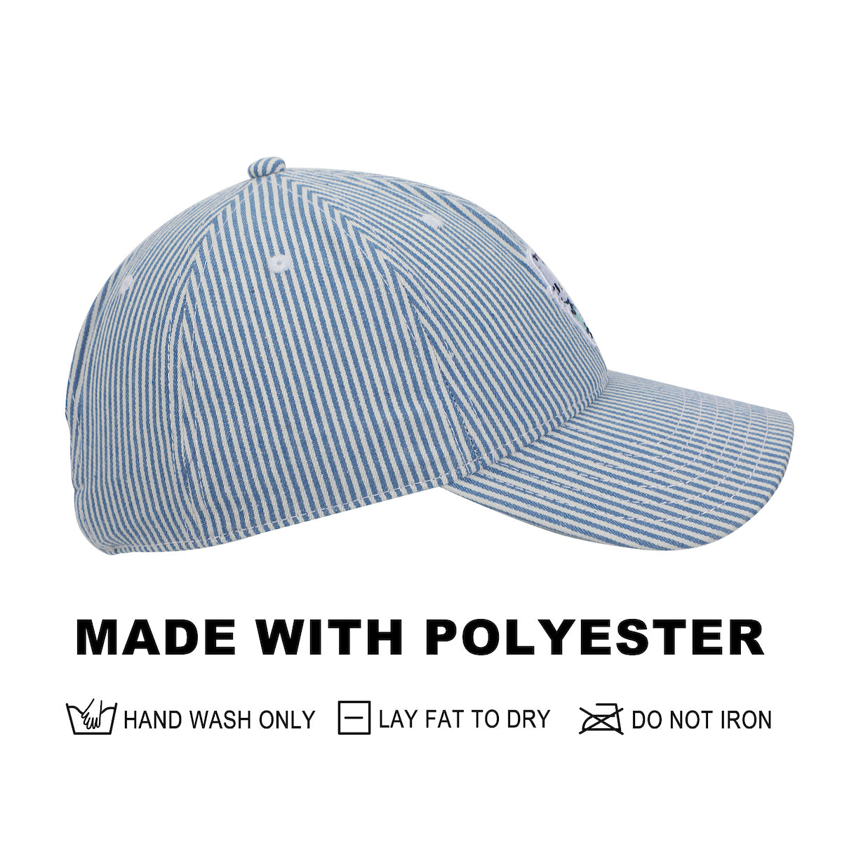 Hello Kitty Embroidered Character Women's Denim Unstructured Baseball Cap