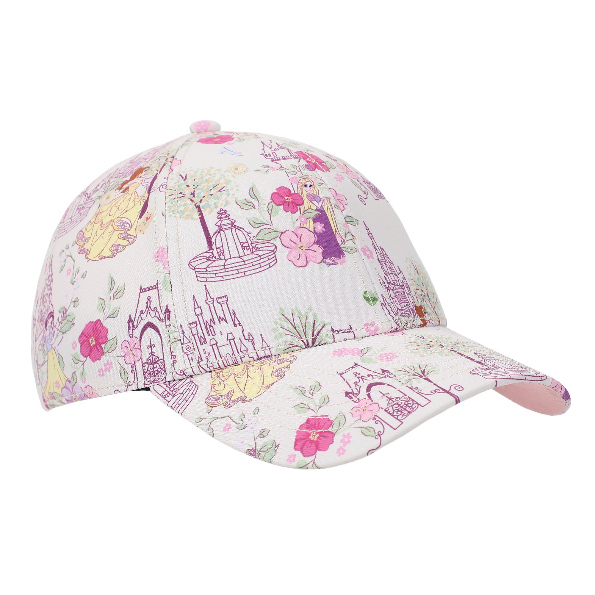 Disney Princess Characters & Palaces Women's White Traditional Adjustable Hat