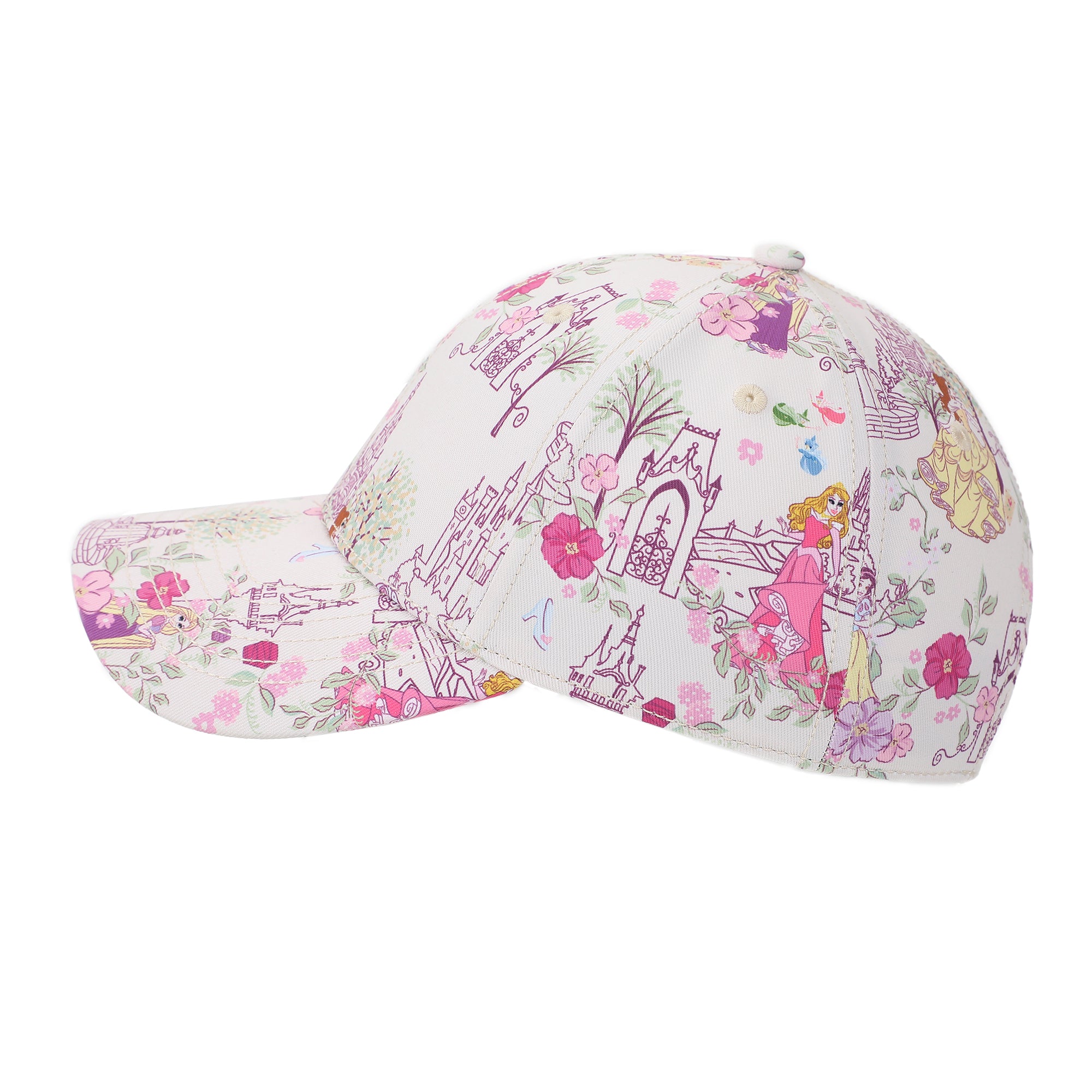 Disney Princess Characters & Palaces Women's White Traditional Adjustable Hat