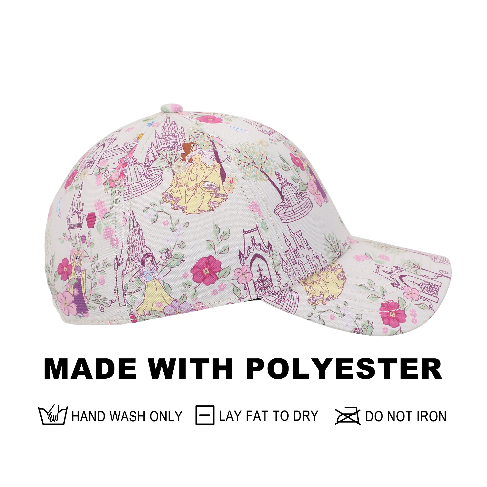 Disney Princess Characters & Palaces Women's White Traditional Adjustable Hat