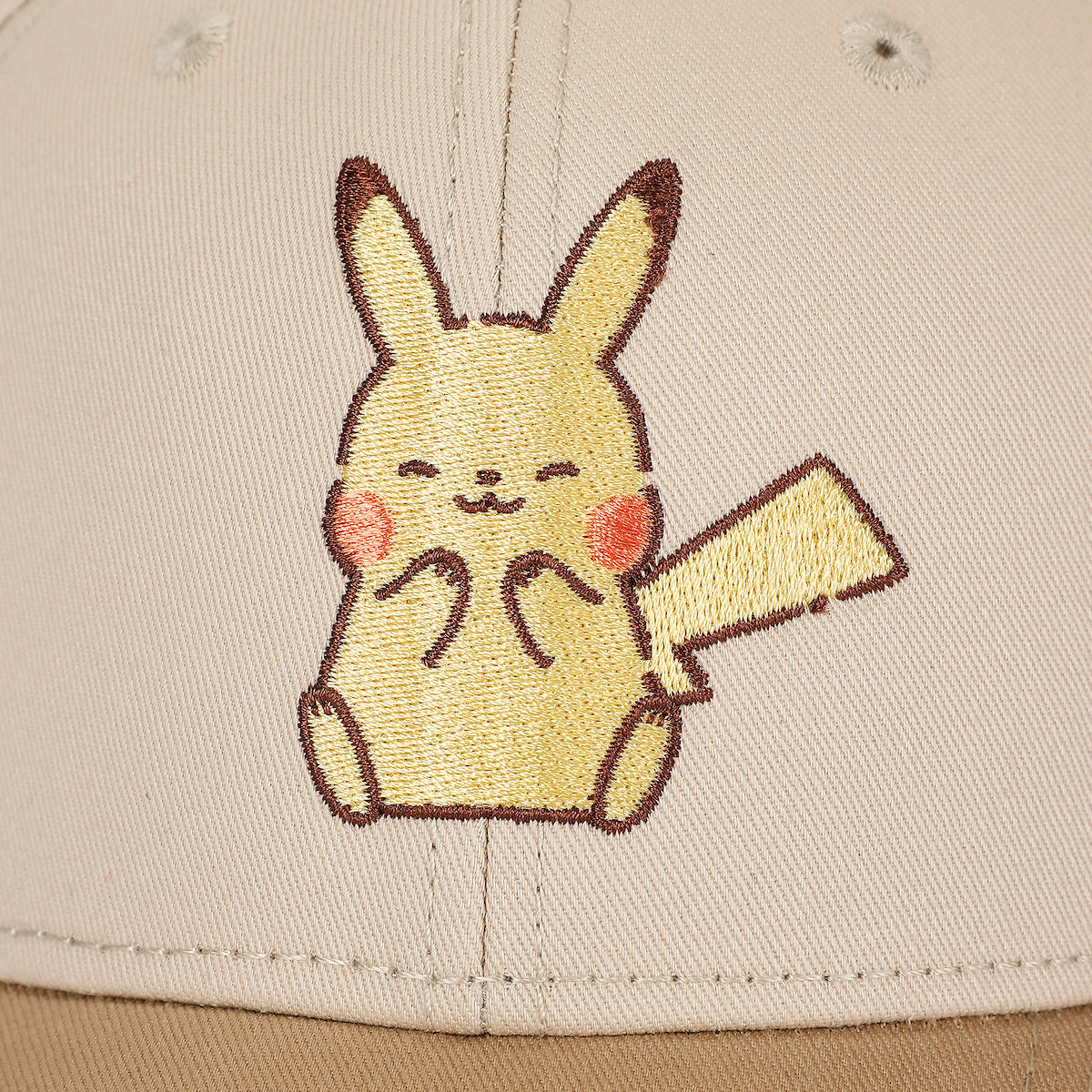 Pokémon Pikachu Electric Type White & Tan Traditional Adjustable Hat