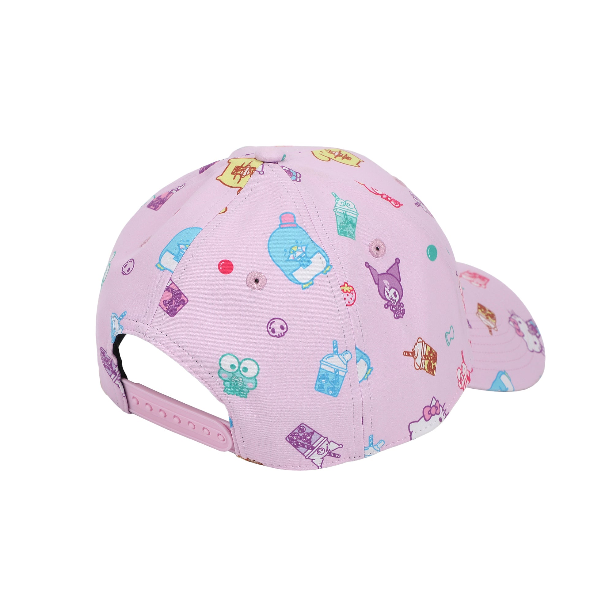 Hello Kitty And Friends Aop Drinks Sublimation On Poly B2 Structured Ball Cap Traditional Adjustable