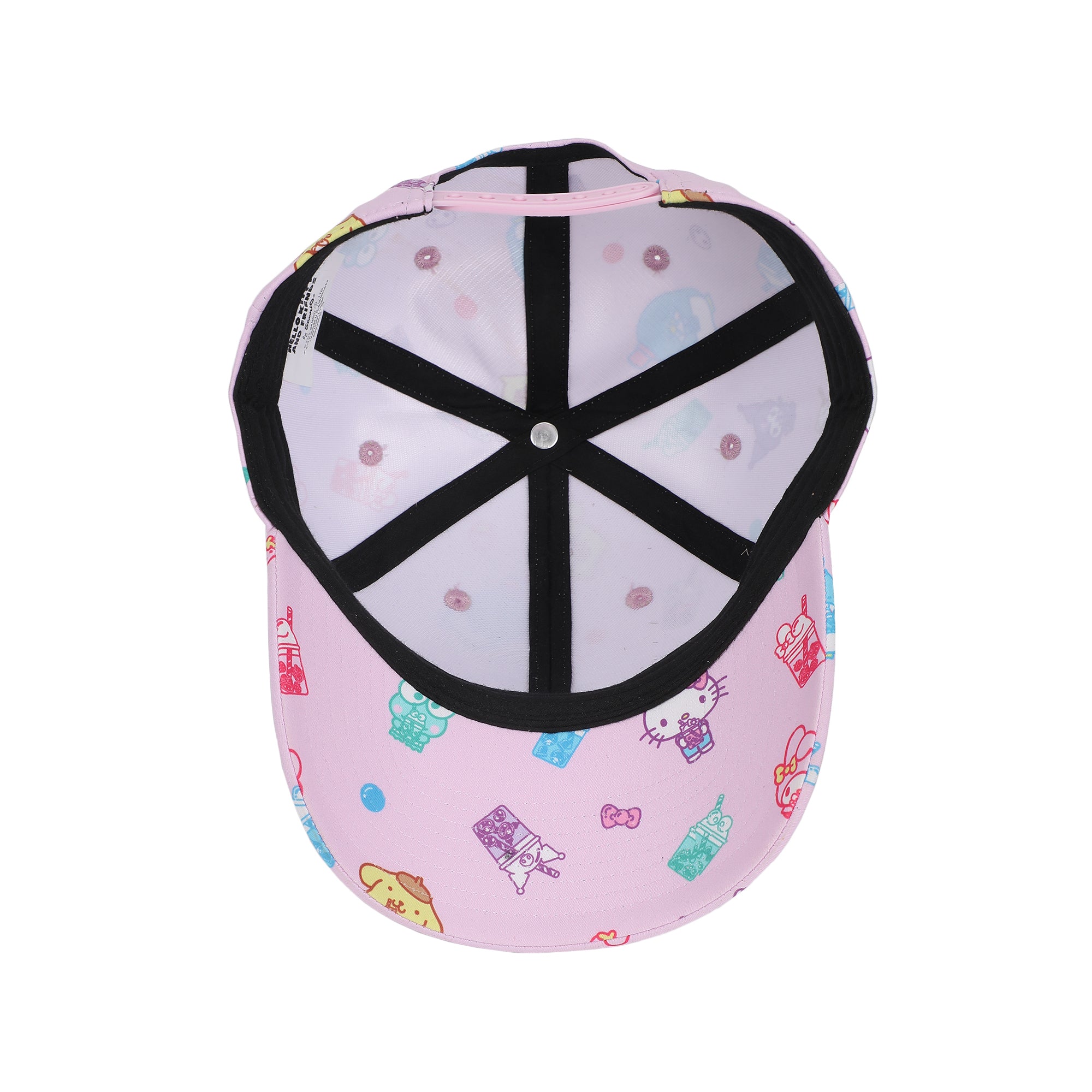 Hello Kitty And Friends Aop Drinks Sublimation On Poly B2 Structured Ball Cap Traditional Adjustable