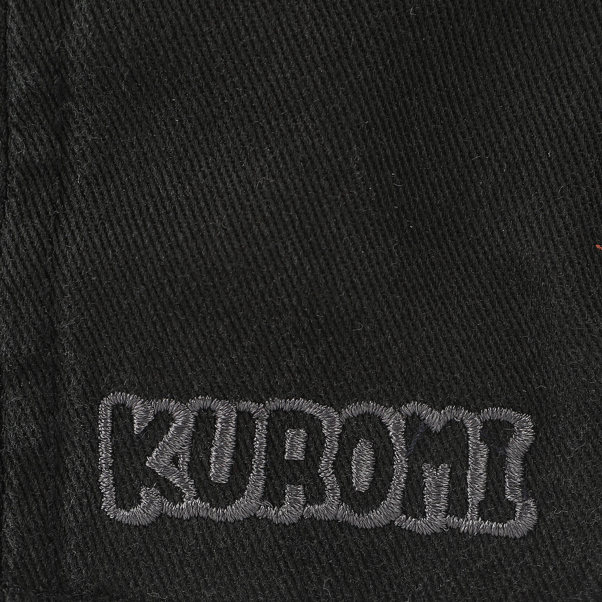 Kuromi Embroidered Character Face Black Unstructured Baseball Cap