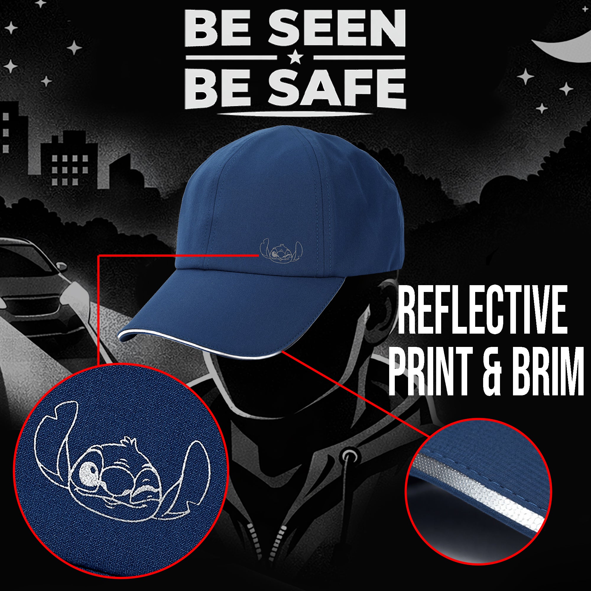 Disney Stitch Character Washed Cotton Twill Dad Cap