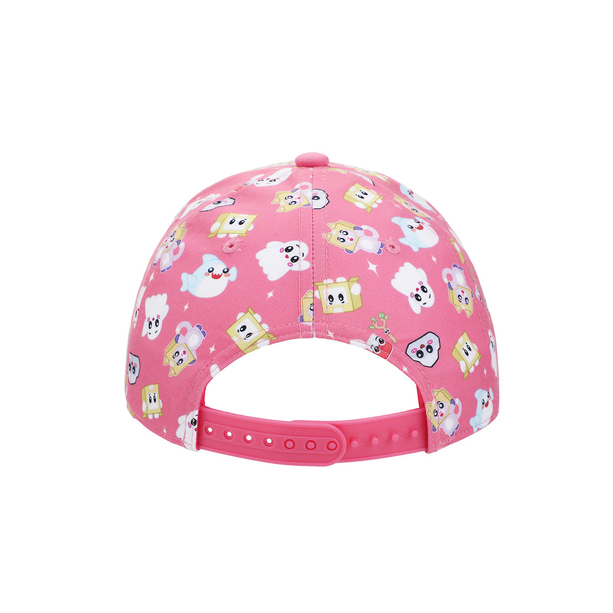 LankyBox Characters All-Over Print Youth Pink 5 Panel Curved Brim Hat
