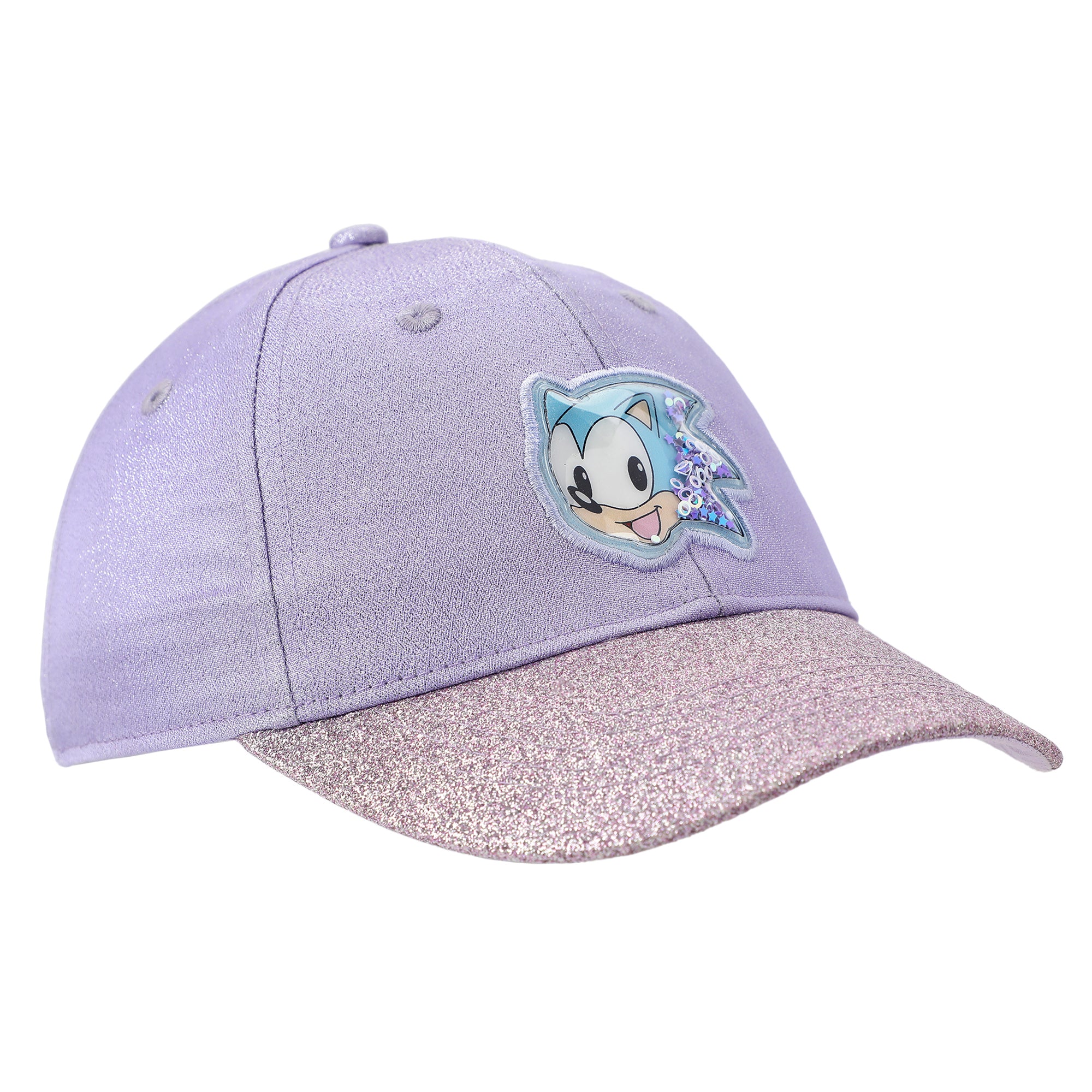 Sonic the Hedgehog Shake Glitter Patch Youth Purple Sparkle Traditional Adjustable Hat