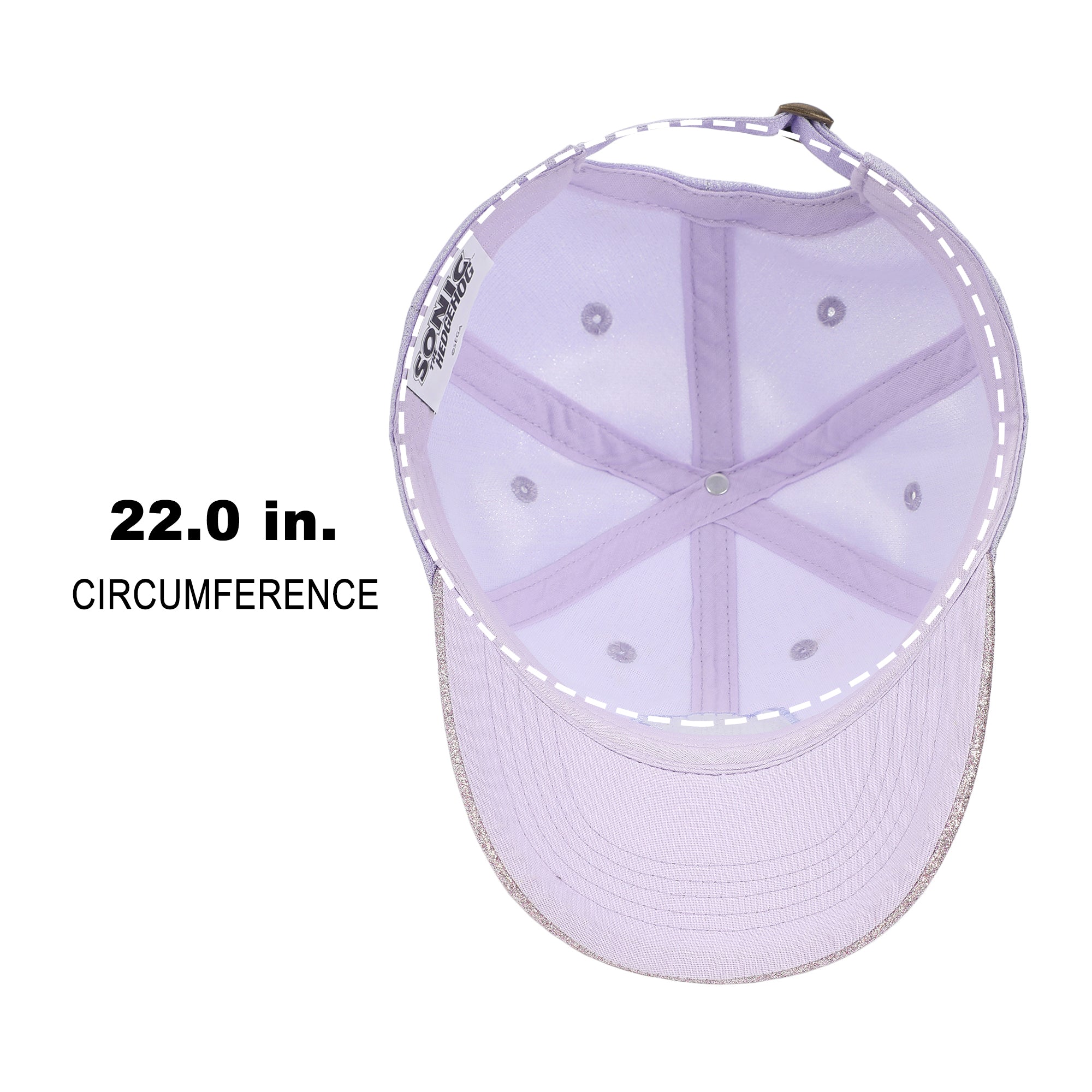 Sonic the Hedgehog Shake Glitter Patch Youth Purple Sparkle Traditional Adjustable Hat