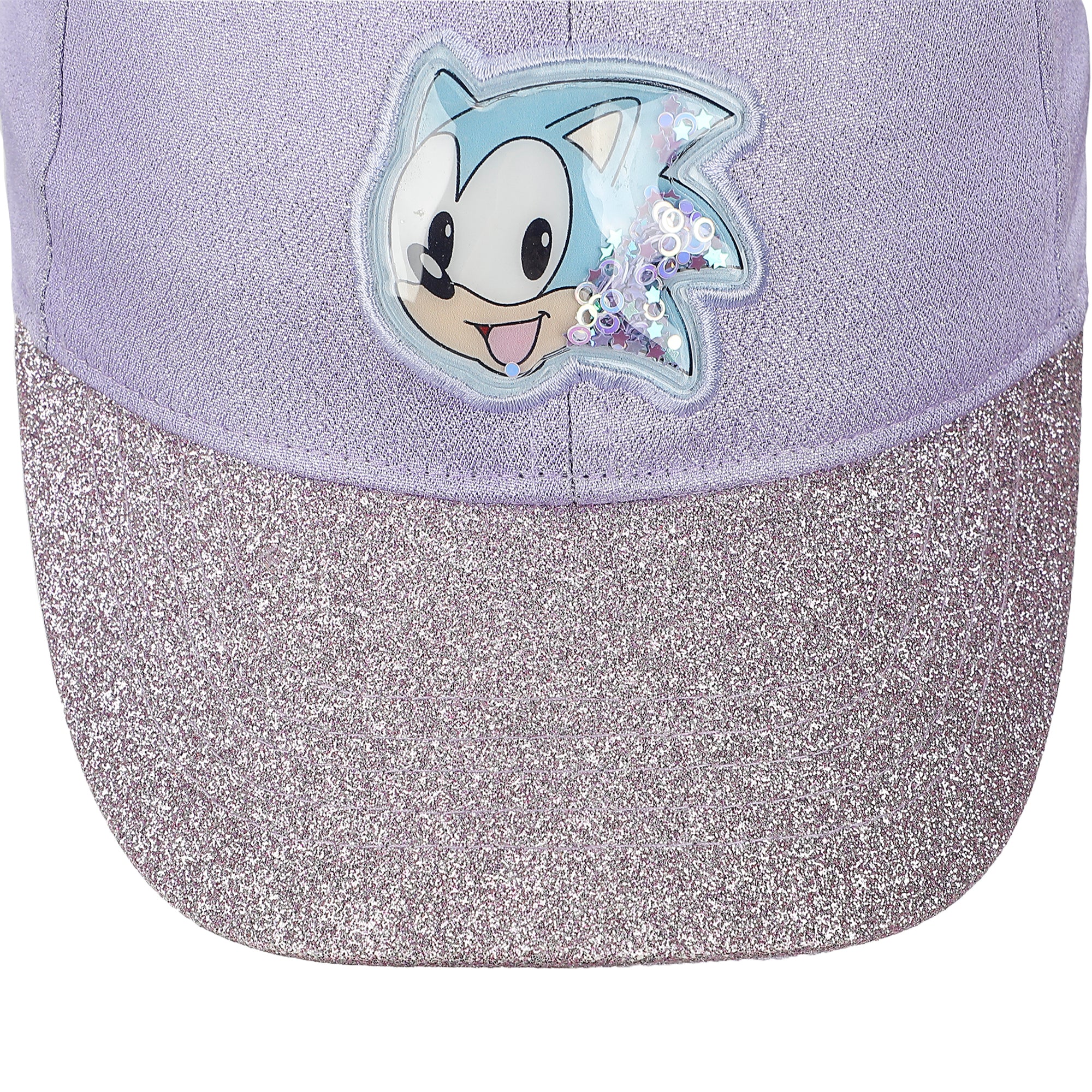 Sonic the Hedgehog Shake Glitter Patch Youth Purple Sparkle Traditional Adjustable Hat