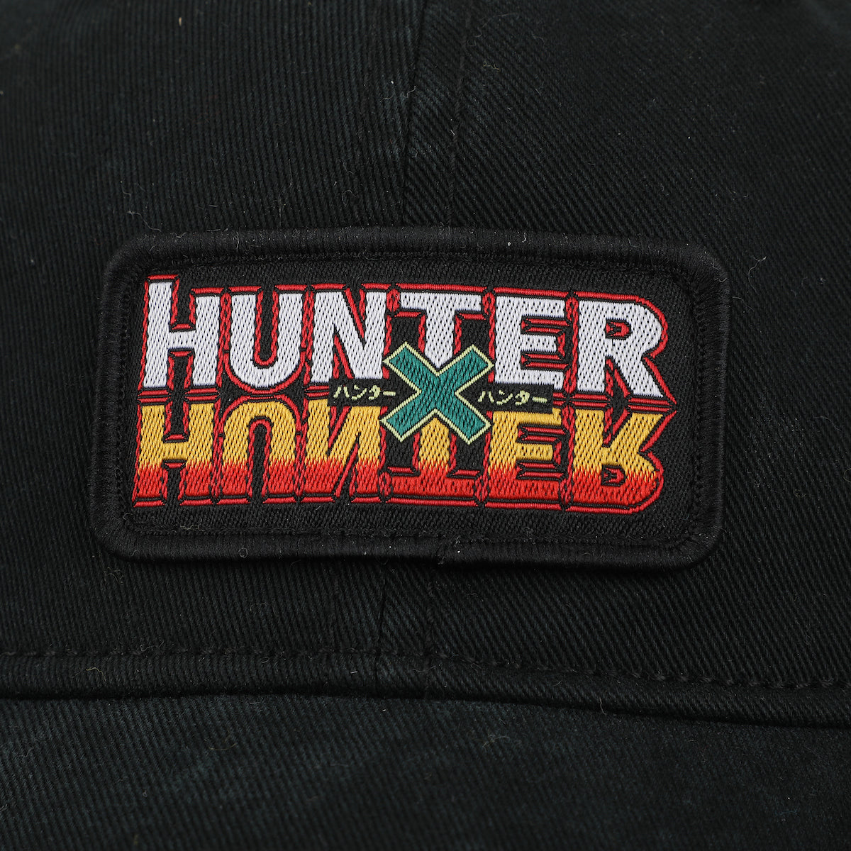 Hunter X Hunter Woven Patch Logo Black Unstructured Baseball Cap